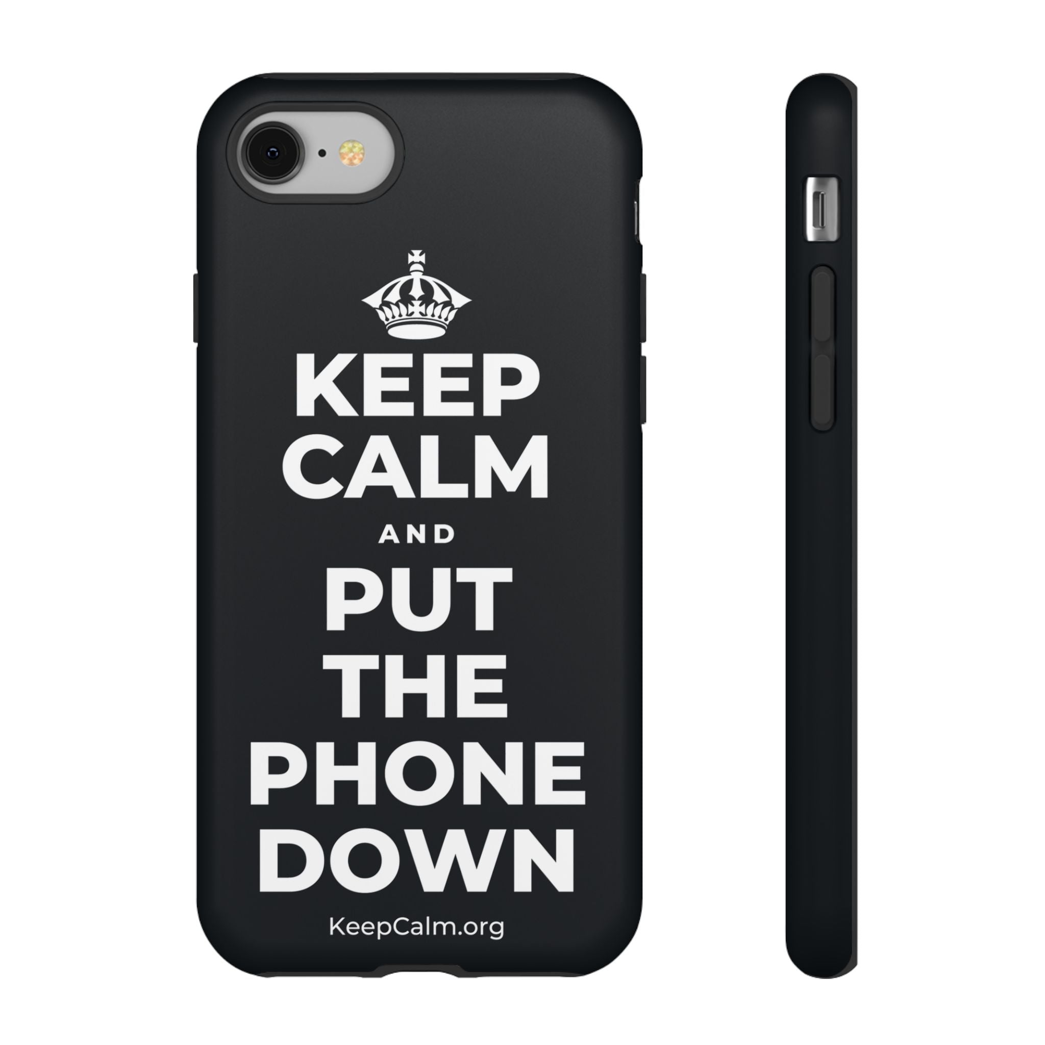 KEEP CALM AND PUT THE PHONE DOWN Phone Case (Dark)