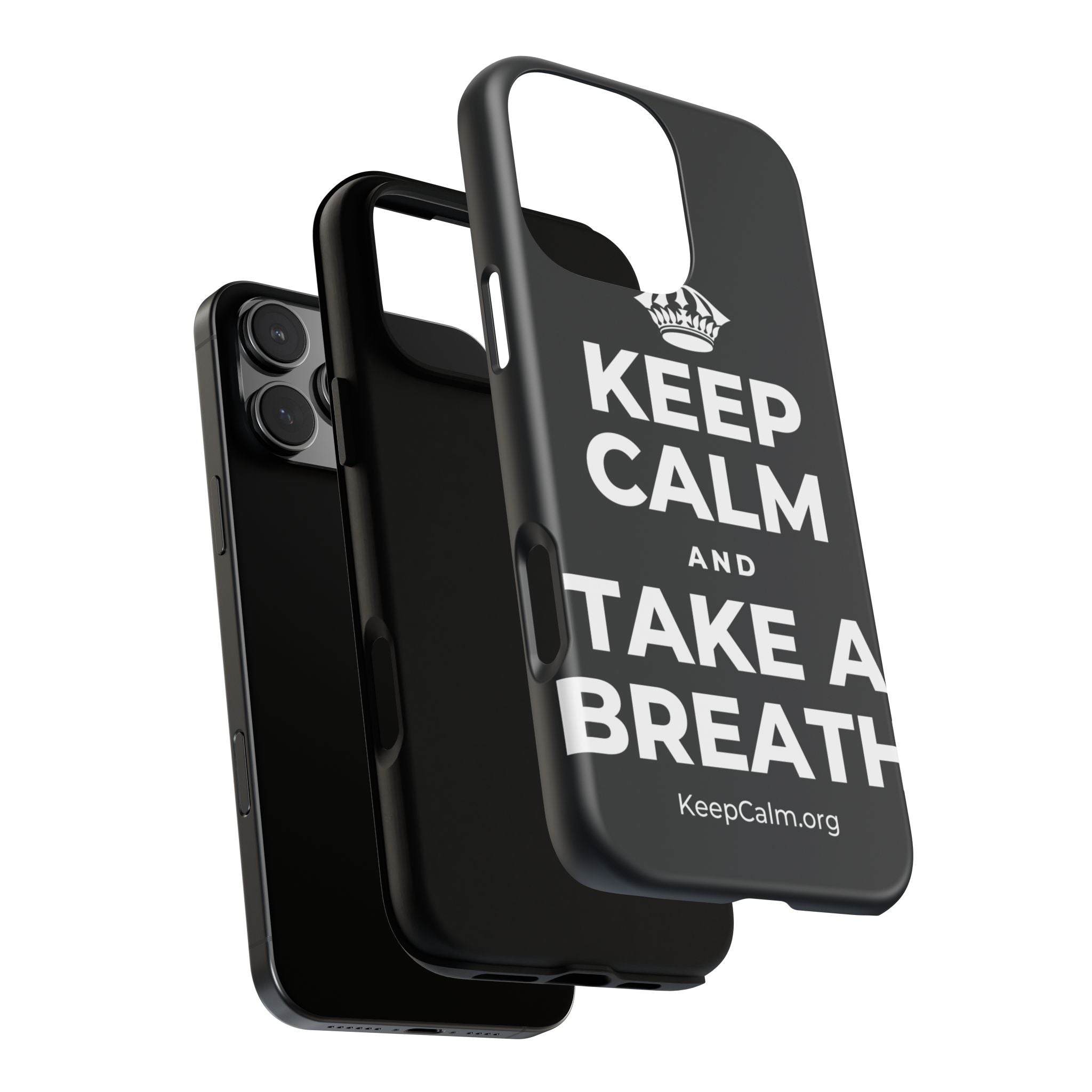 KEEP CALM AND TAKE A BREATH Phone Case (Dark)