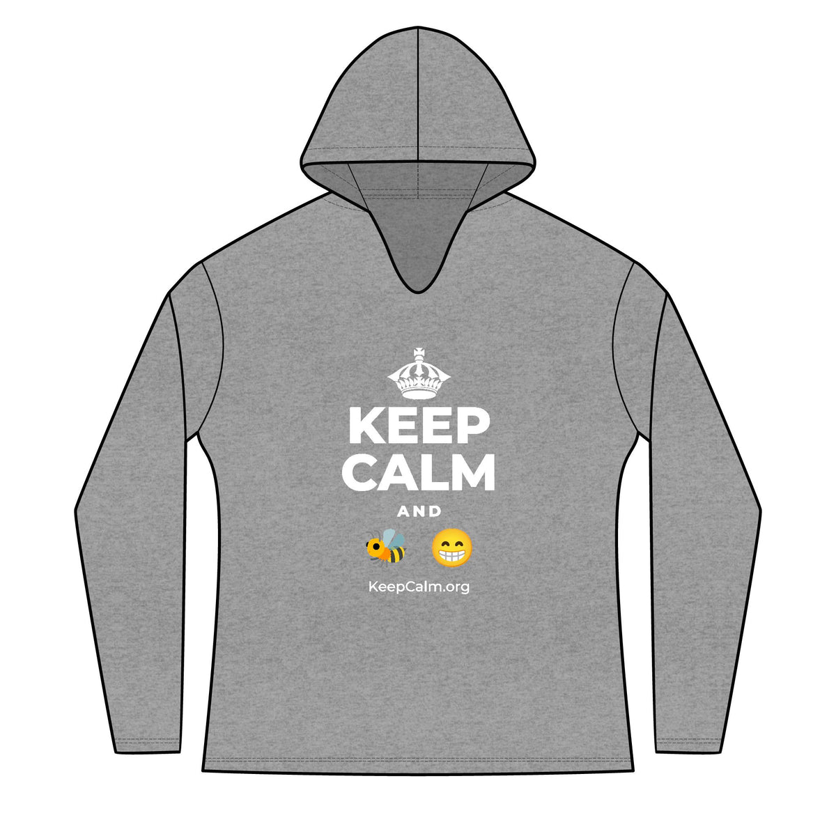 KEEP CALM AND BEE HAPPY Women's Long Sleeve Hoodie