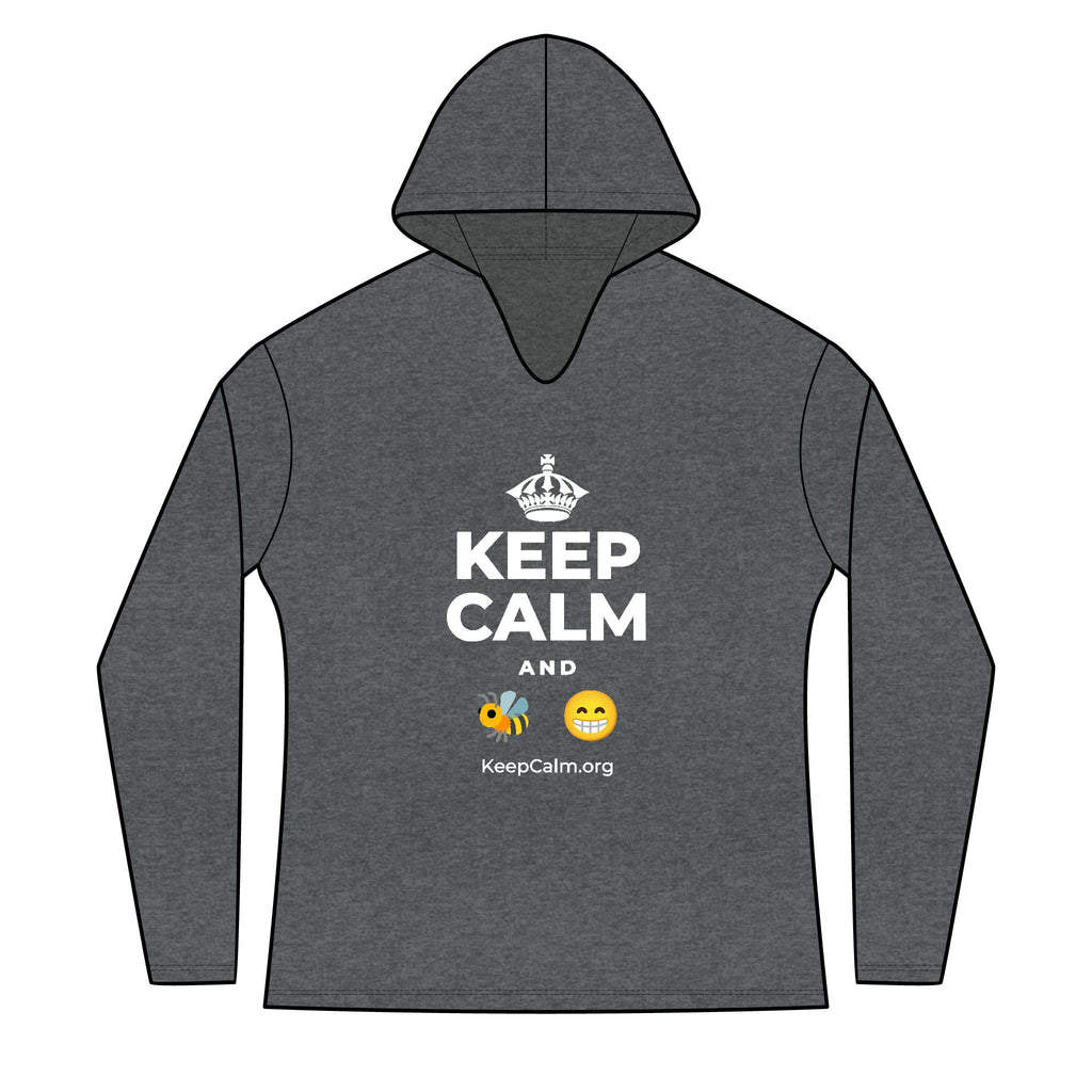 KEEP CALM AND BEE HAPPY Women's Long Sleeve Hoodie