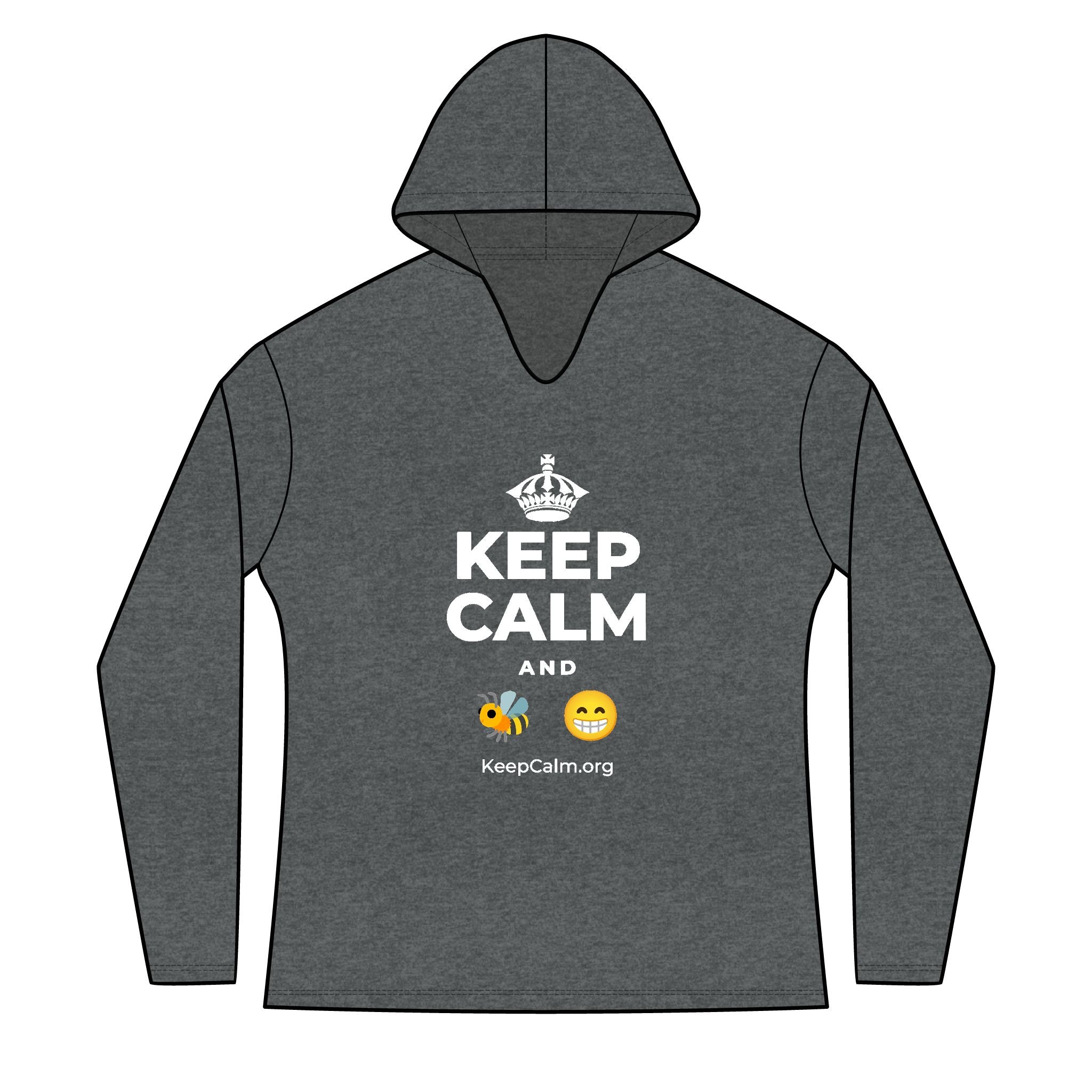 KEEP CALM AND BEE HAPPY Women's Long Sleeve Hoodie