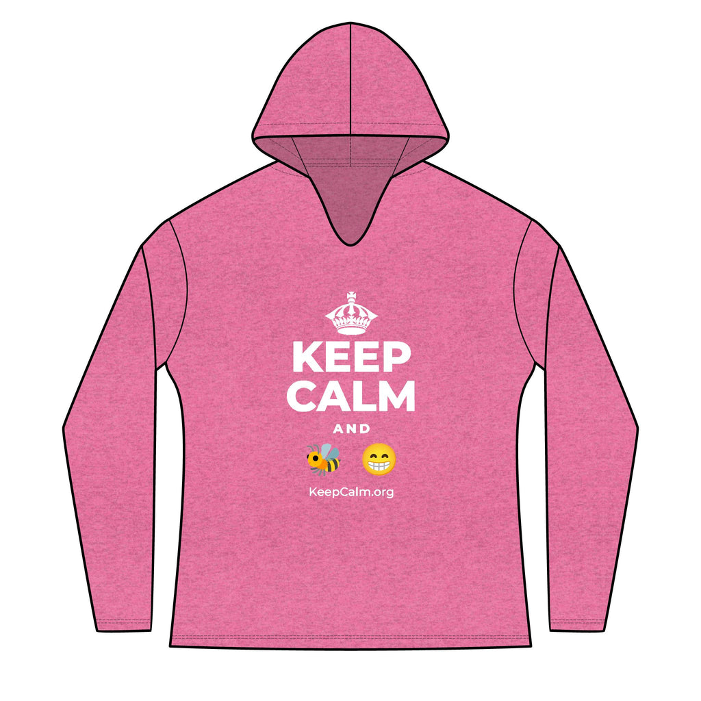KEEP CALM AND BEE HAPPY Women's Long Sleeve Hoodie