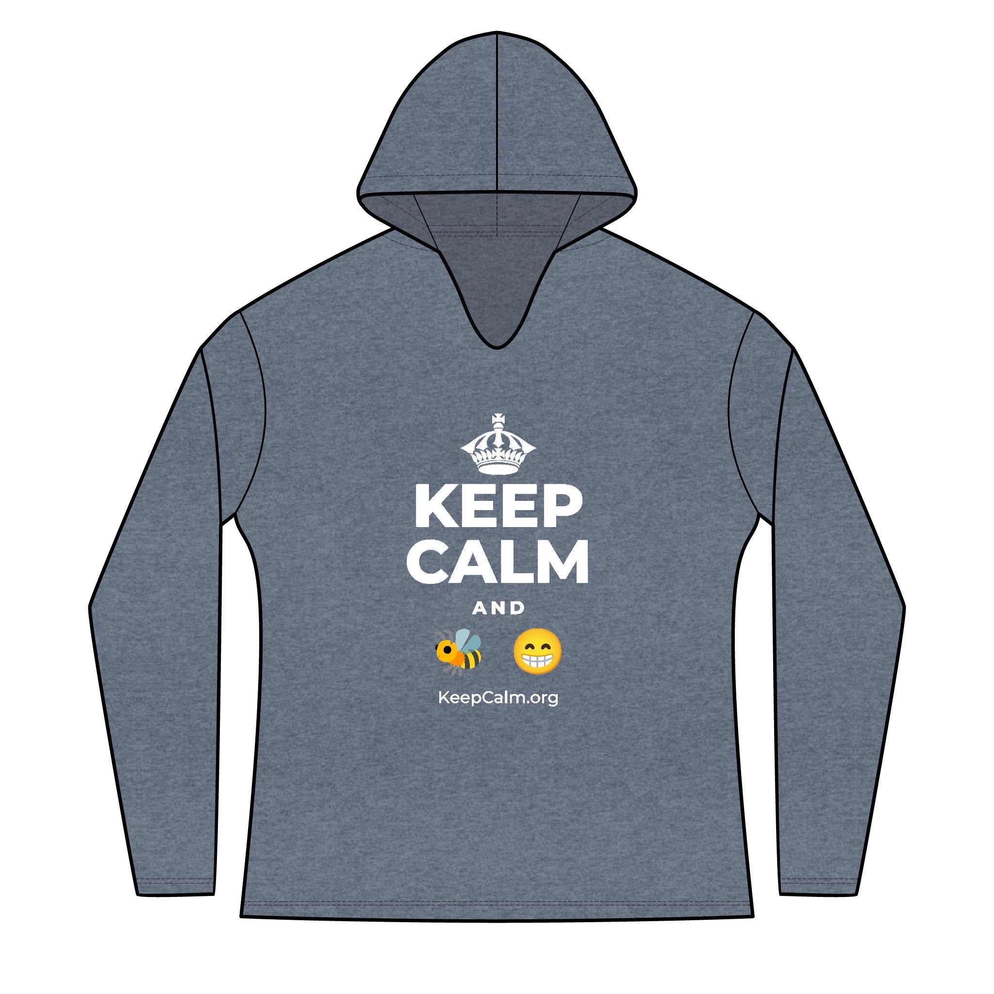KEEP CALM AND BEE HAPPY Women's Long Sleeve Hoodie