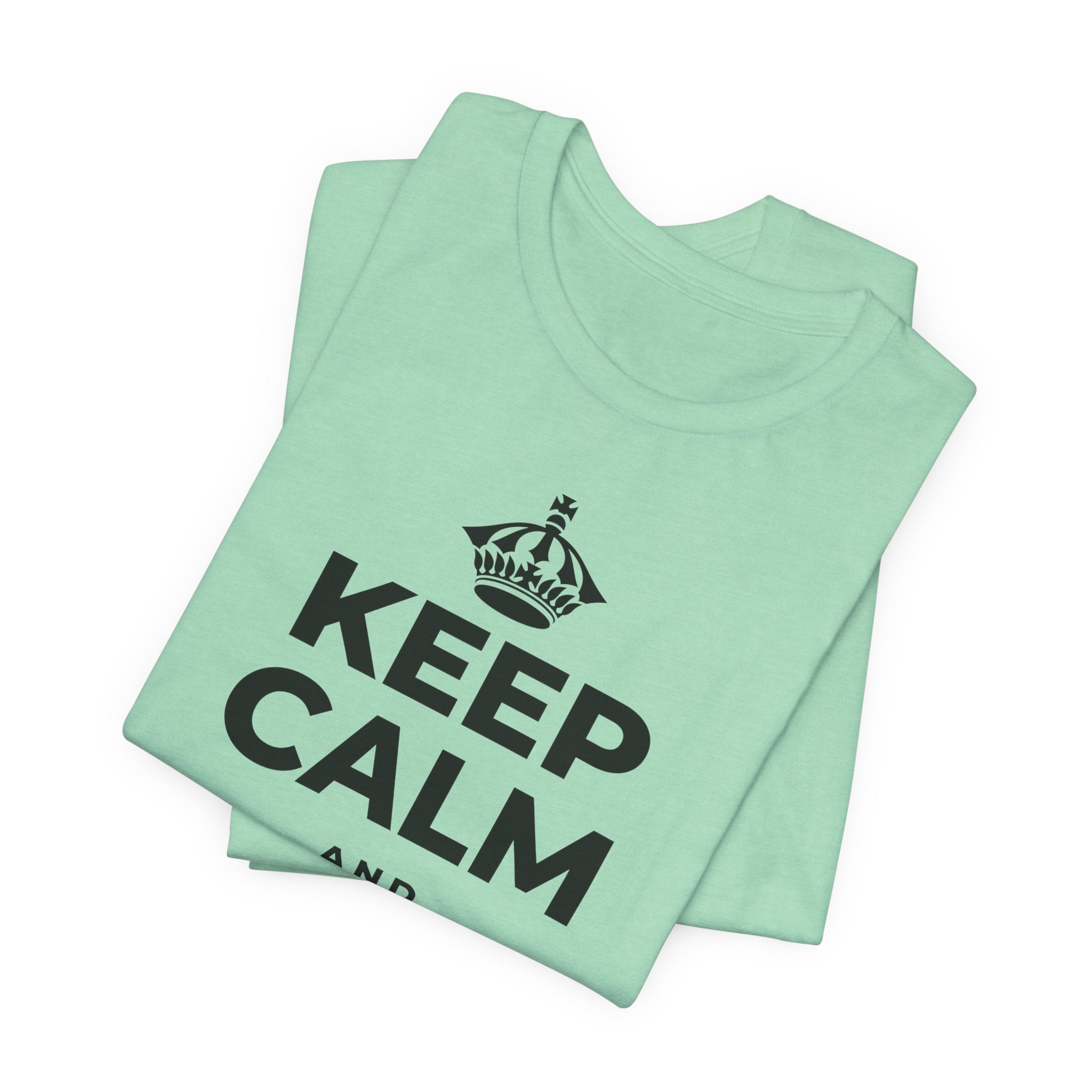 KEEP CALM AND COZY UP T-Shirt (Baby Blue–Silver)
