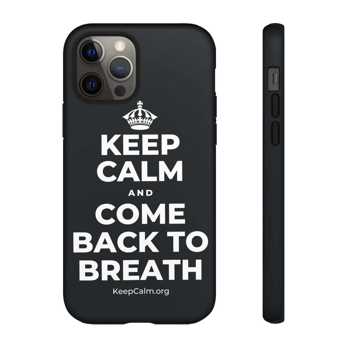 KEEP CALM AND COME BACK TO BREATH Phone Case (Dark)