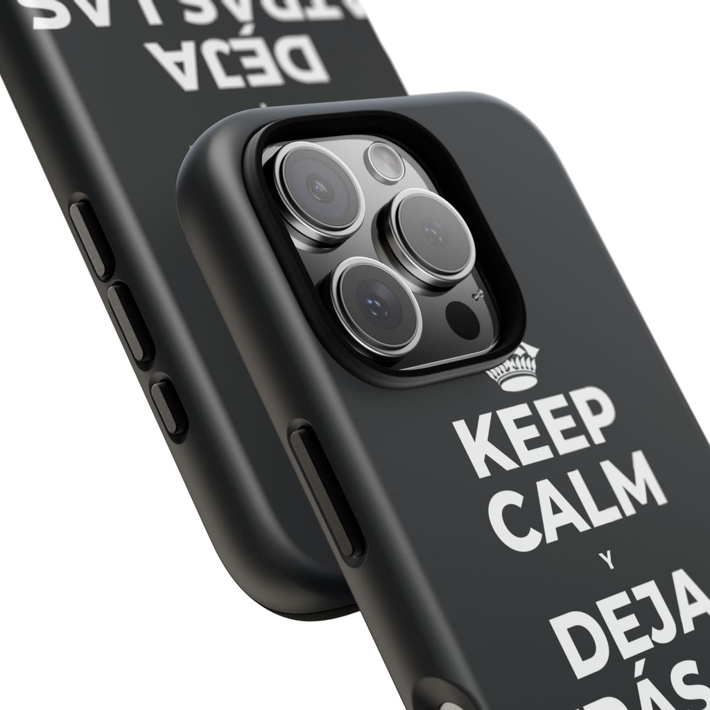 KEEP CALM Y DEJA ATRÁS LAS VIEJAS CARGAS Phone Case (Dark)