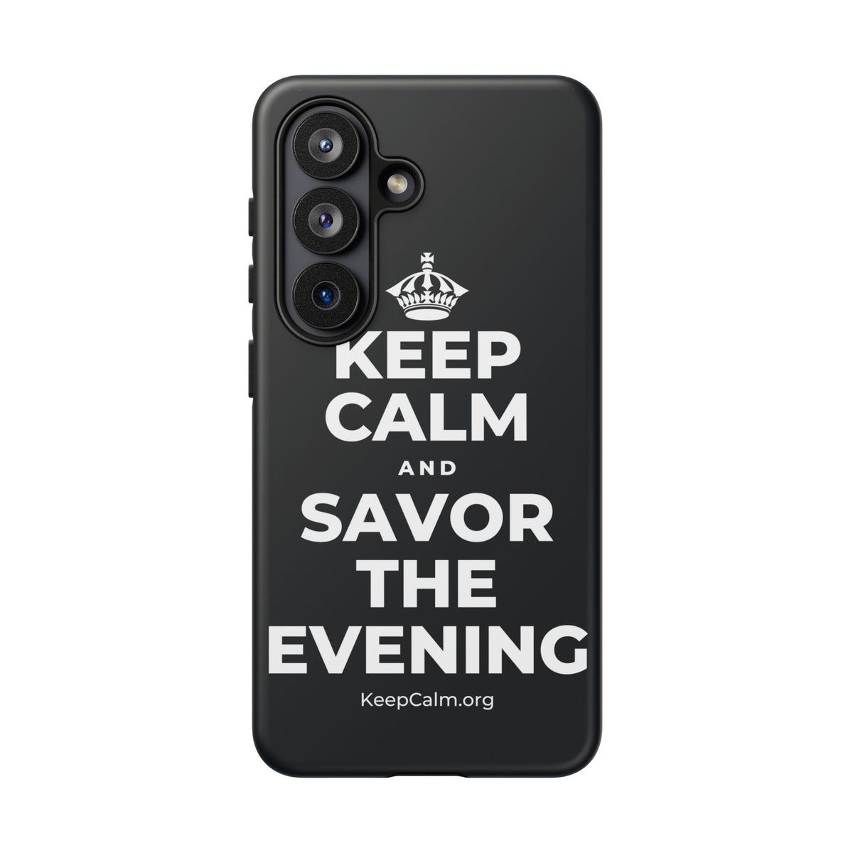 KEEP CALM AND SAVOR THE EVENING Phone Case (Dark)