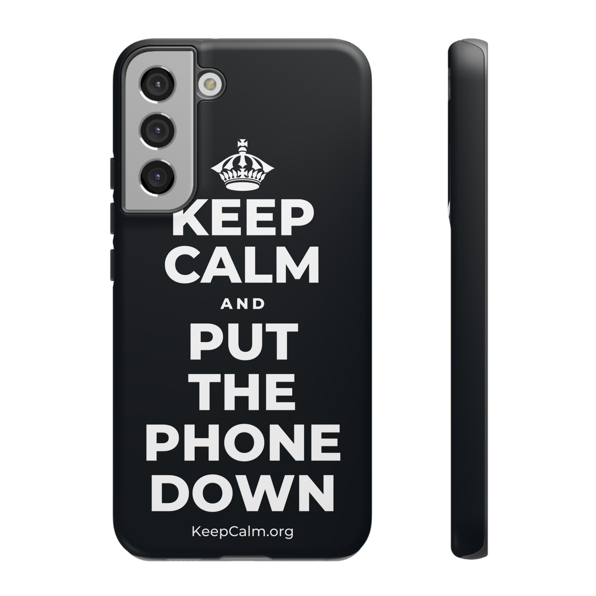 KEEP CALM AND PUT THE PHONE DOWN Phone Case (Dark)