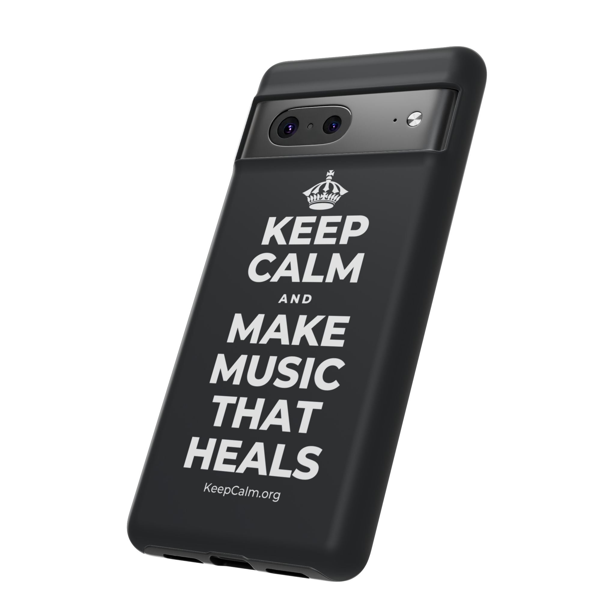 KEEP CALM AND MAKE MUSIC THAT HEALS Phone Case (Dark)
