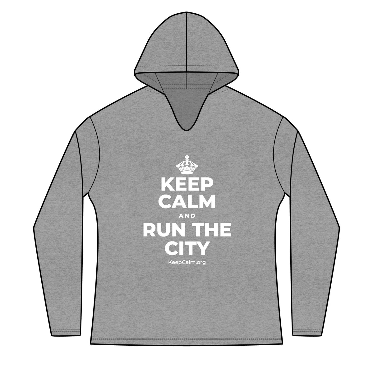 KEEP CALM AND RUN THE CITY Women's Long Sleeve Hoodie