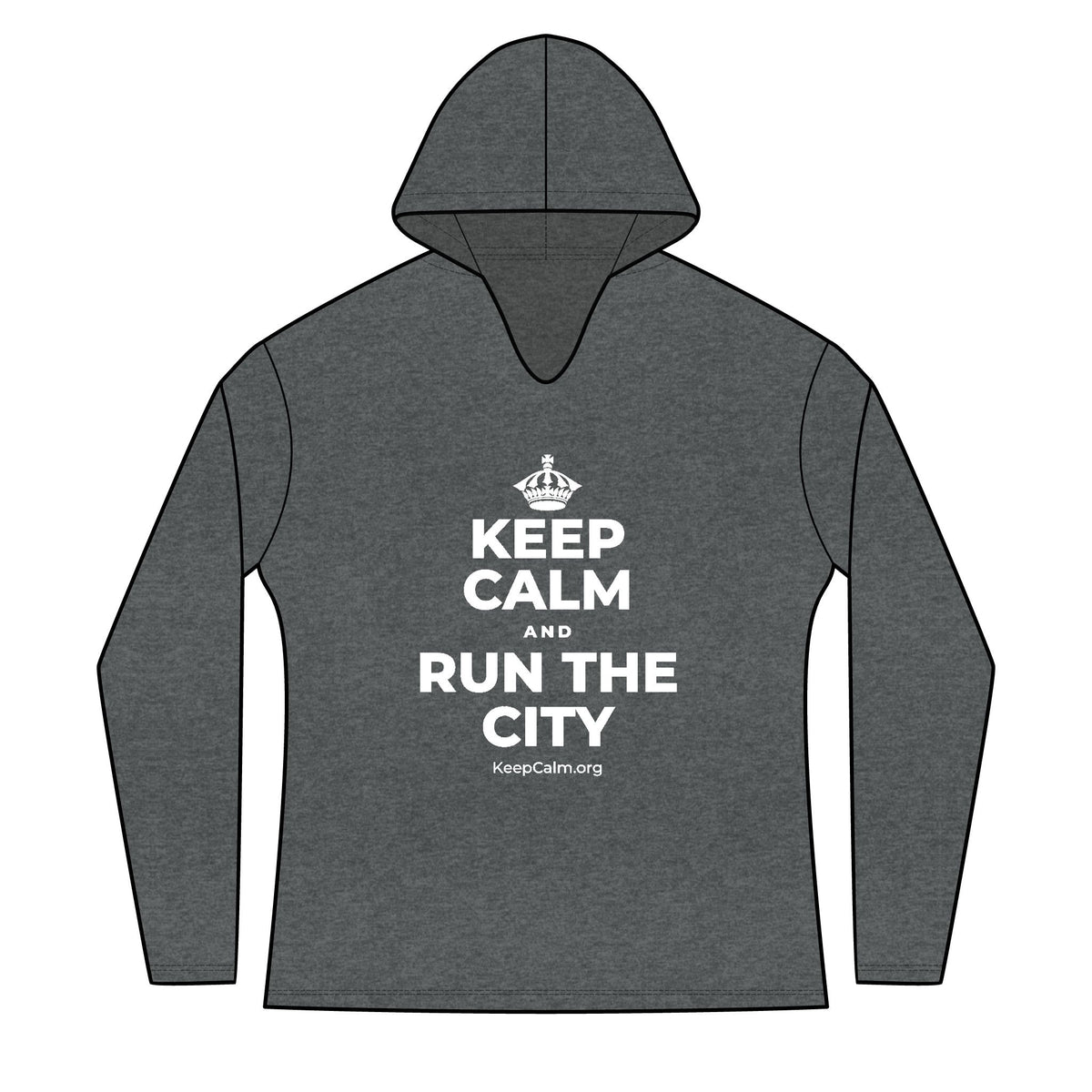KEEP CALM AND RUN THE CITY Women's Long Sleeve Hoodie