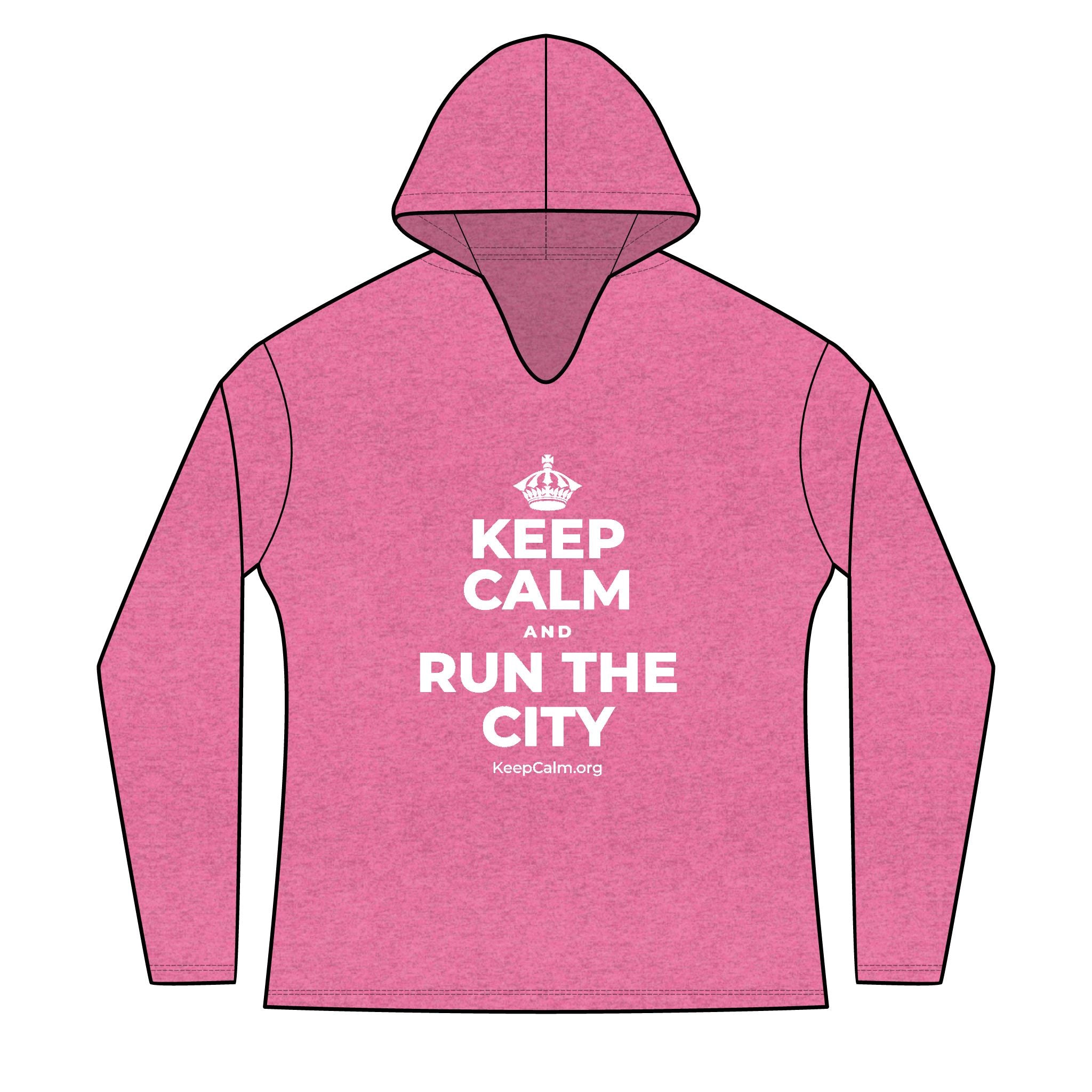 KEEP CALM AND RUN THE CITY Women's Long Sleeve Hoodie
