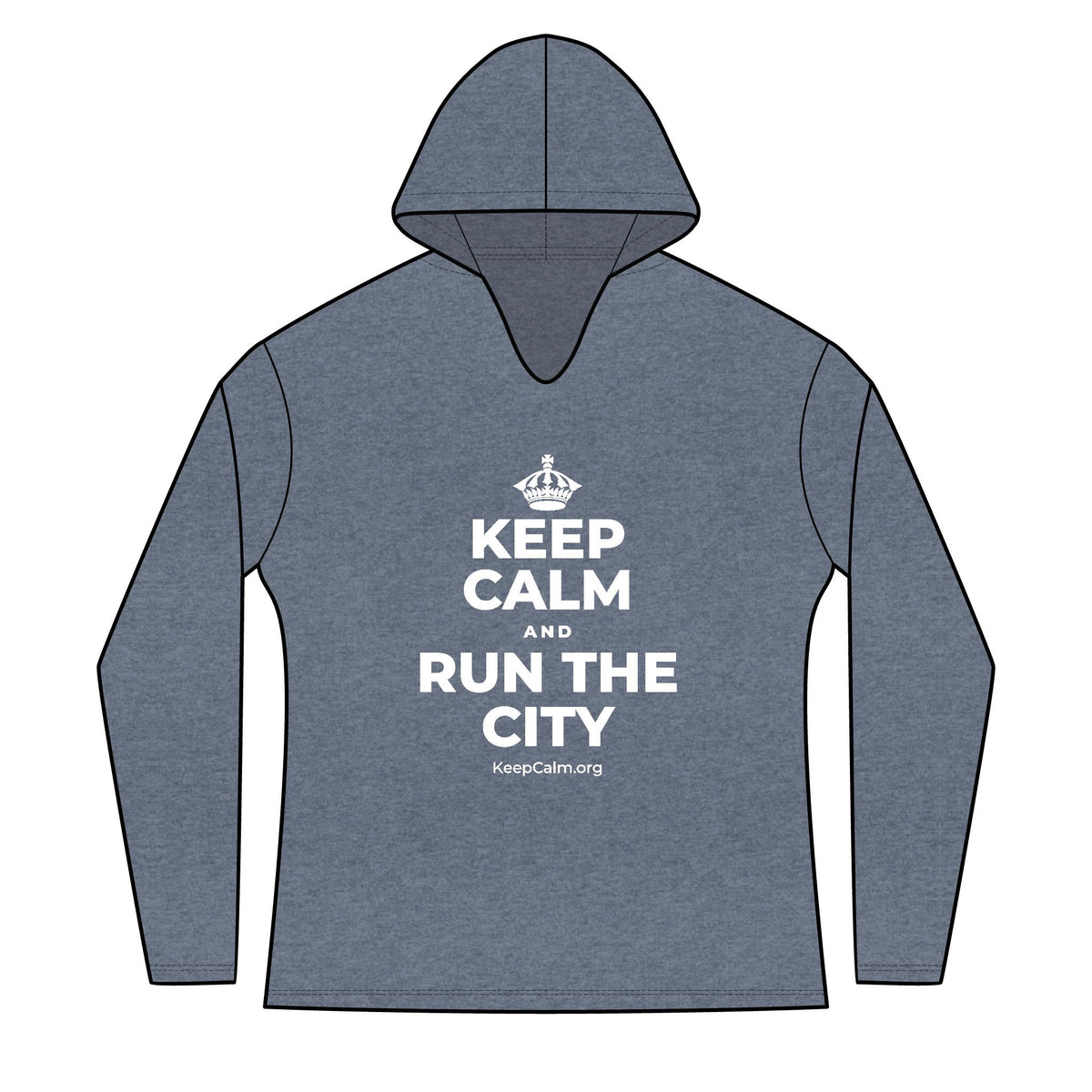 KEEP CALM AND RUN THE CITY Women's Long Sleeve Hoodie