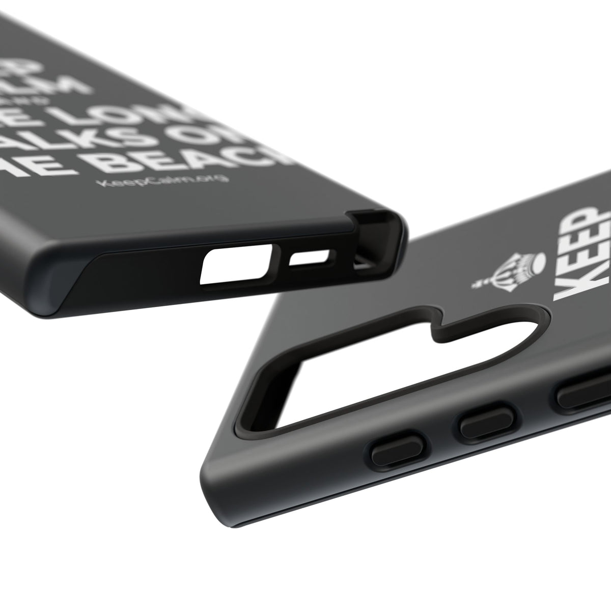 KEEP CALM AND TAKE LONG WALKS ON THE BEACH Phone Case (Dark)