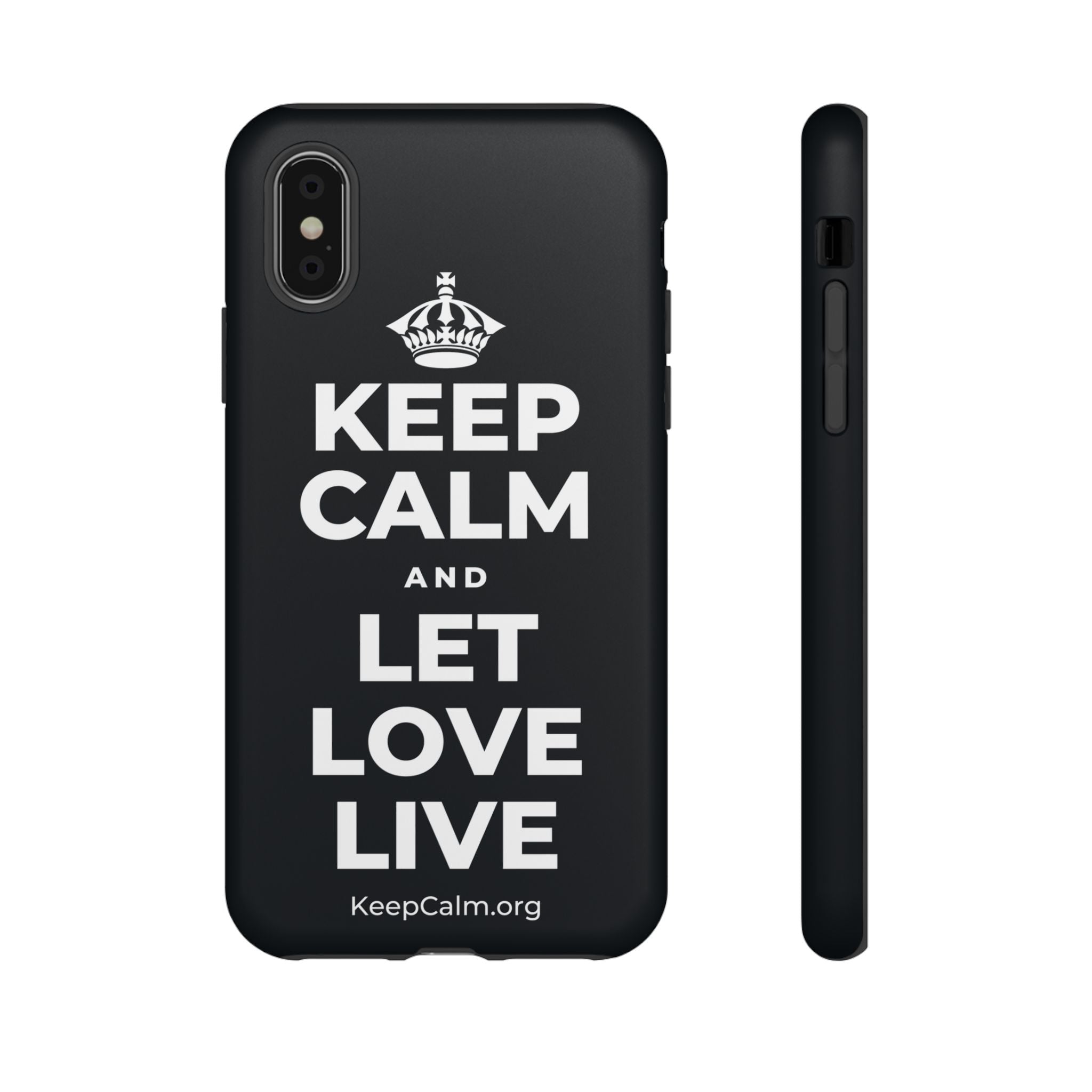 KEEP CALM AND LET LOVE LIVE Phone Case (Dark)