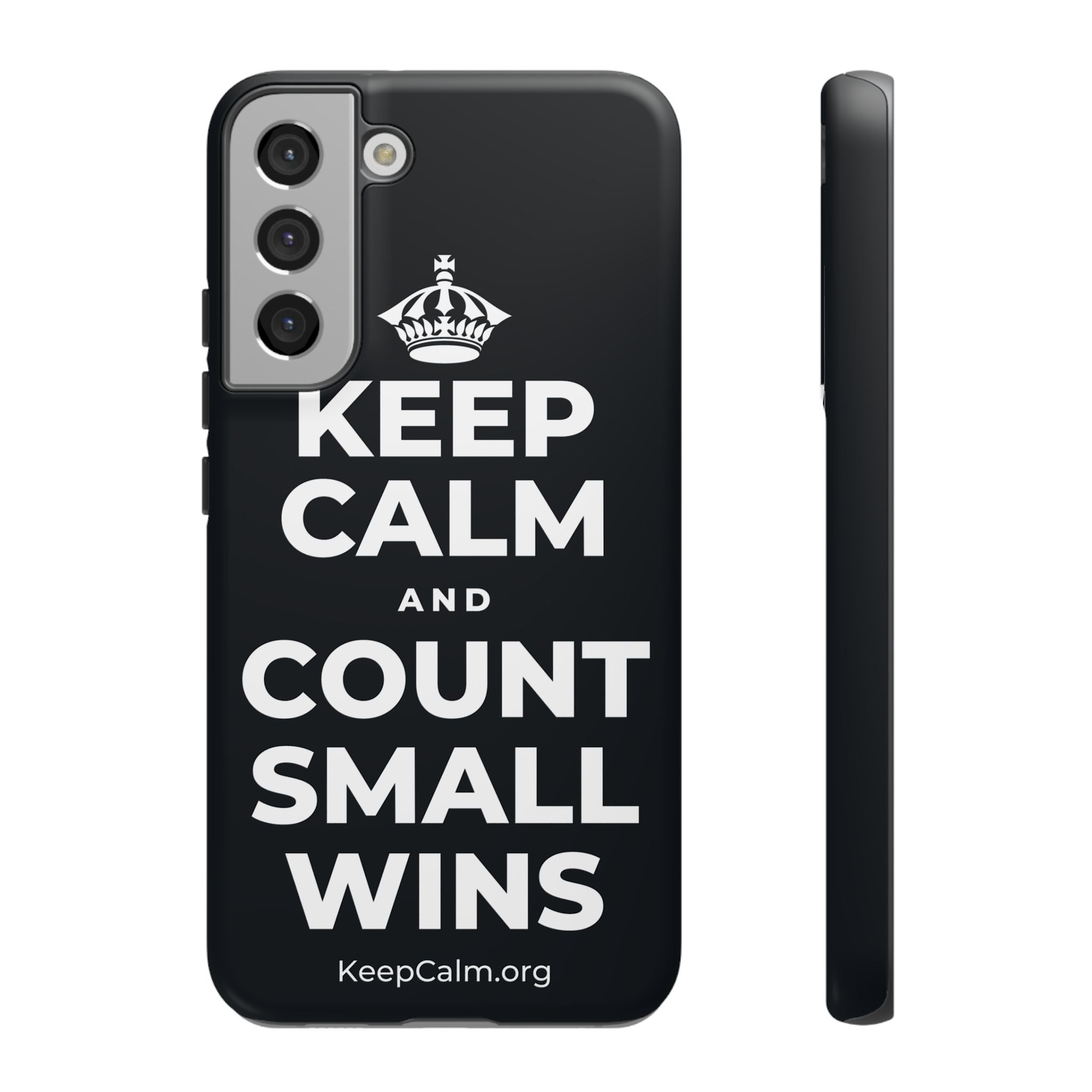 KEEP CALM AND COUNT SMALL WINS Phone Case (Dark)