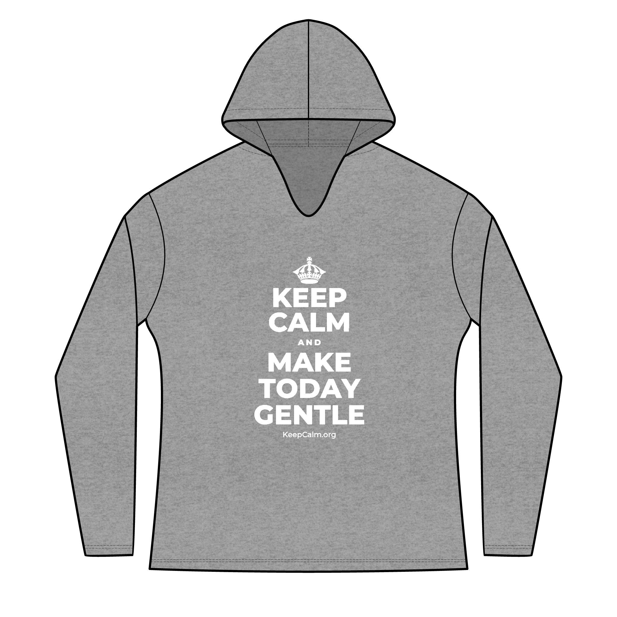 KEEP CALM AND MAKE TODAY GENTLE Women's Long Sleeve Hoodie