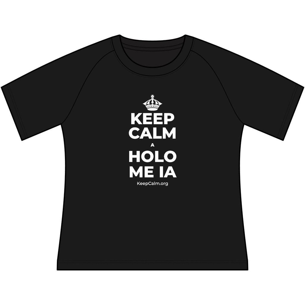 KEEP CALM A HOLO ME IA Women's Raglan Tee