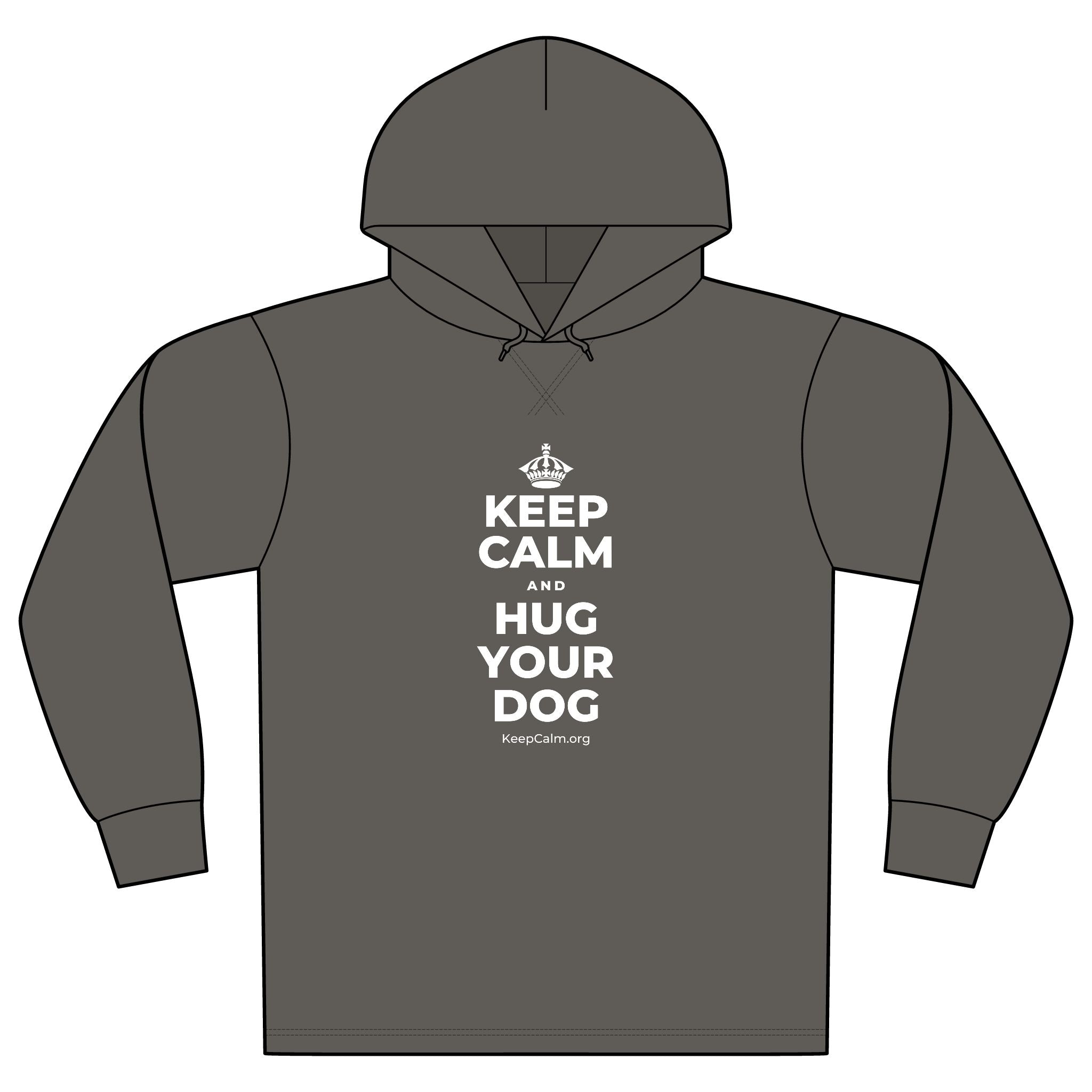 KEEP CALM AND HUG YOUR DOG Organic Hoodie Tee