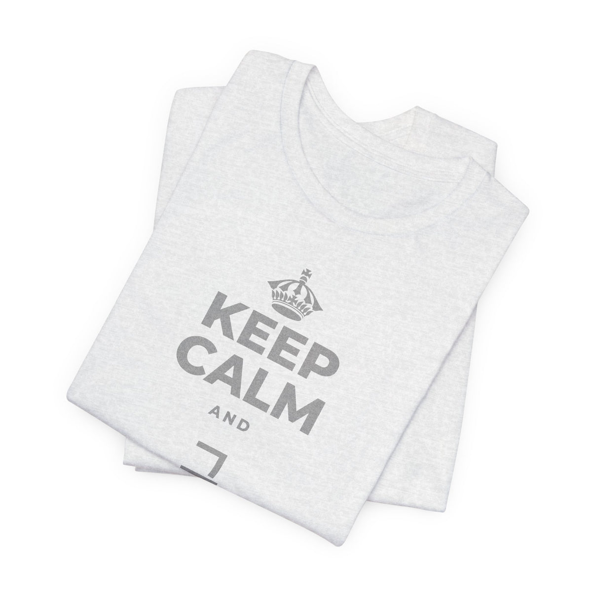 KEEP CALM AND 그 질문을 해요 T-Shirt (Soft Cream–Heather Mauve)