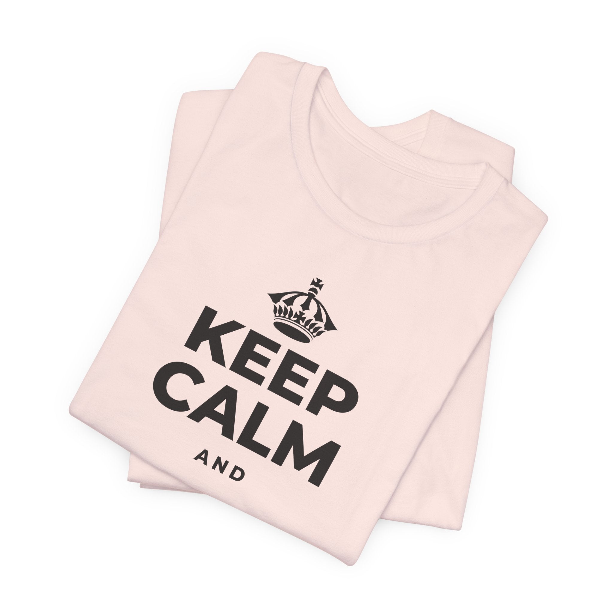 KEEP CALM AND احمِ سلامك T-Shirt (Soft Cream–Heather Mauve)