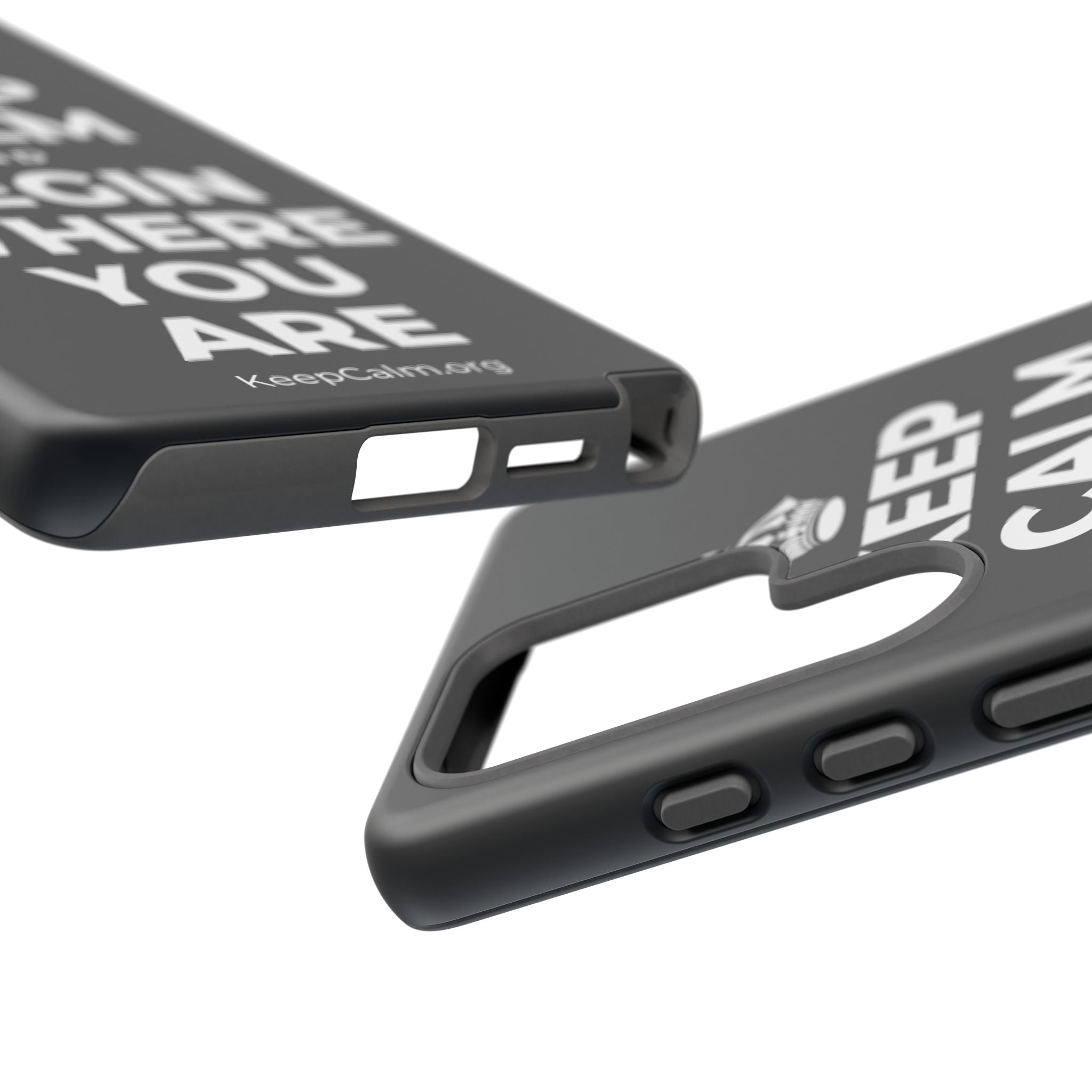 KEEP CALM AND BEGIN WHERE YOU ARE Phone Case (Dark)