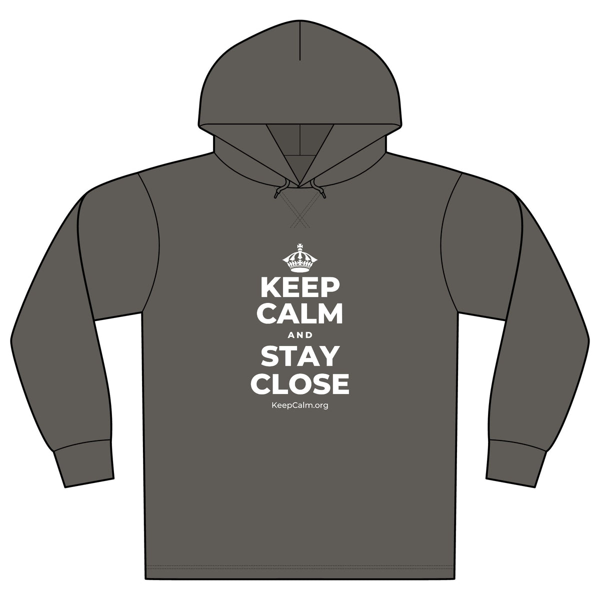KEEP CALM AND STAY CLOSE Organic Hoodie Tee
