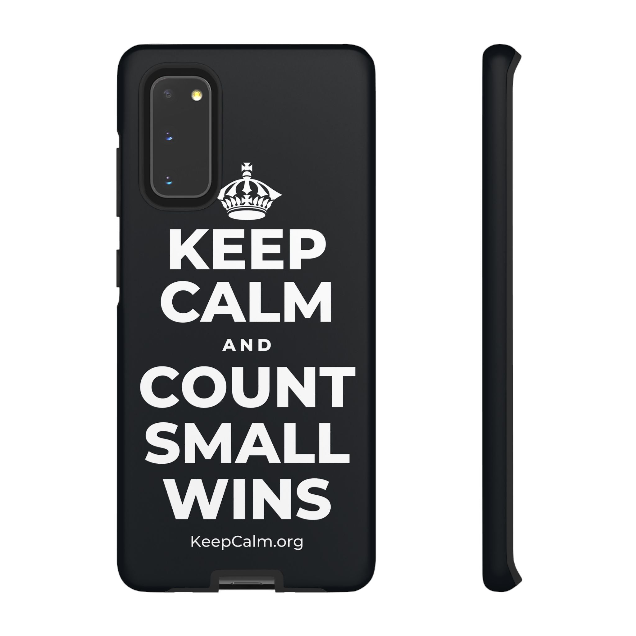 KEEP CALM AND COUNT SMALL WINS Phone Case (Dark)