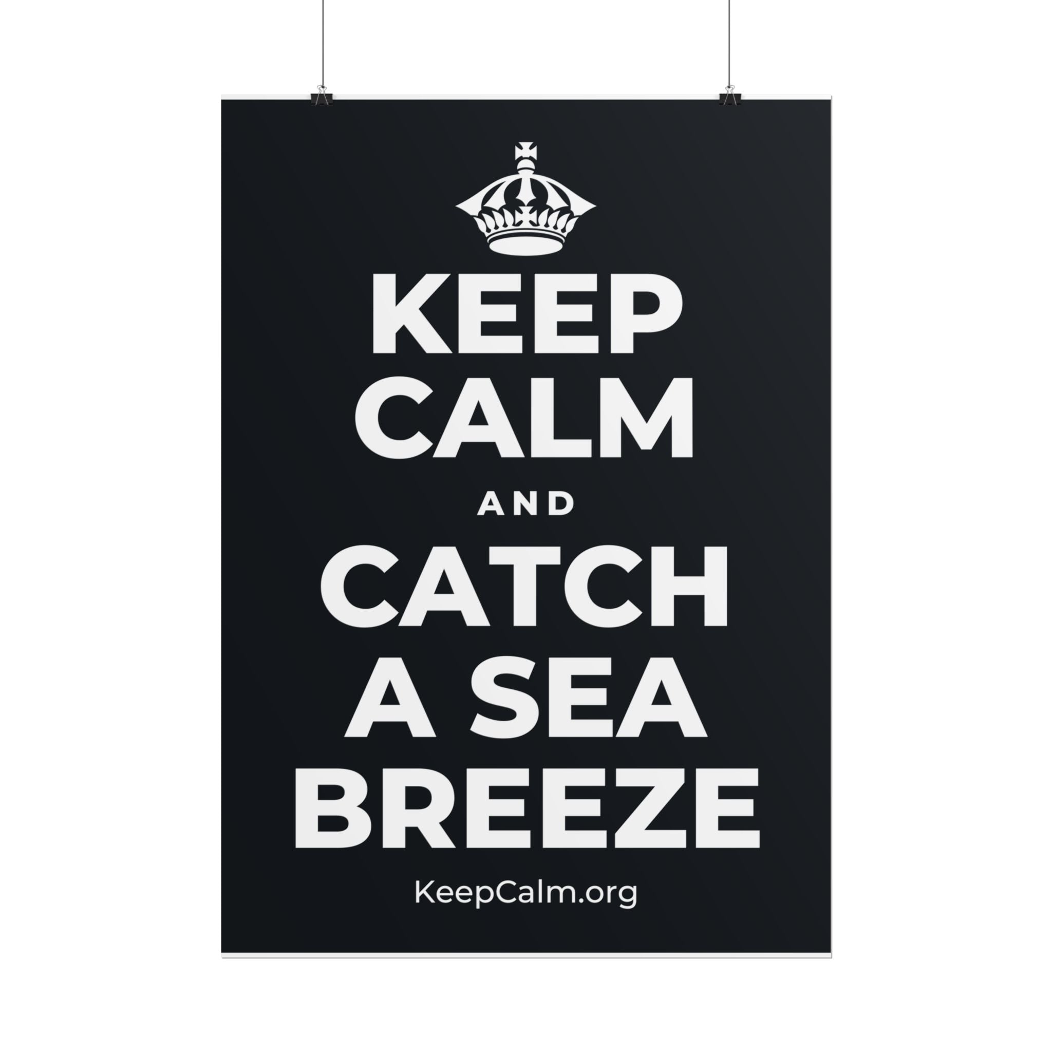 KEEP CALM AND CATCH A SEA BREEZE Poster (Dark)
