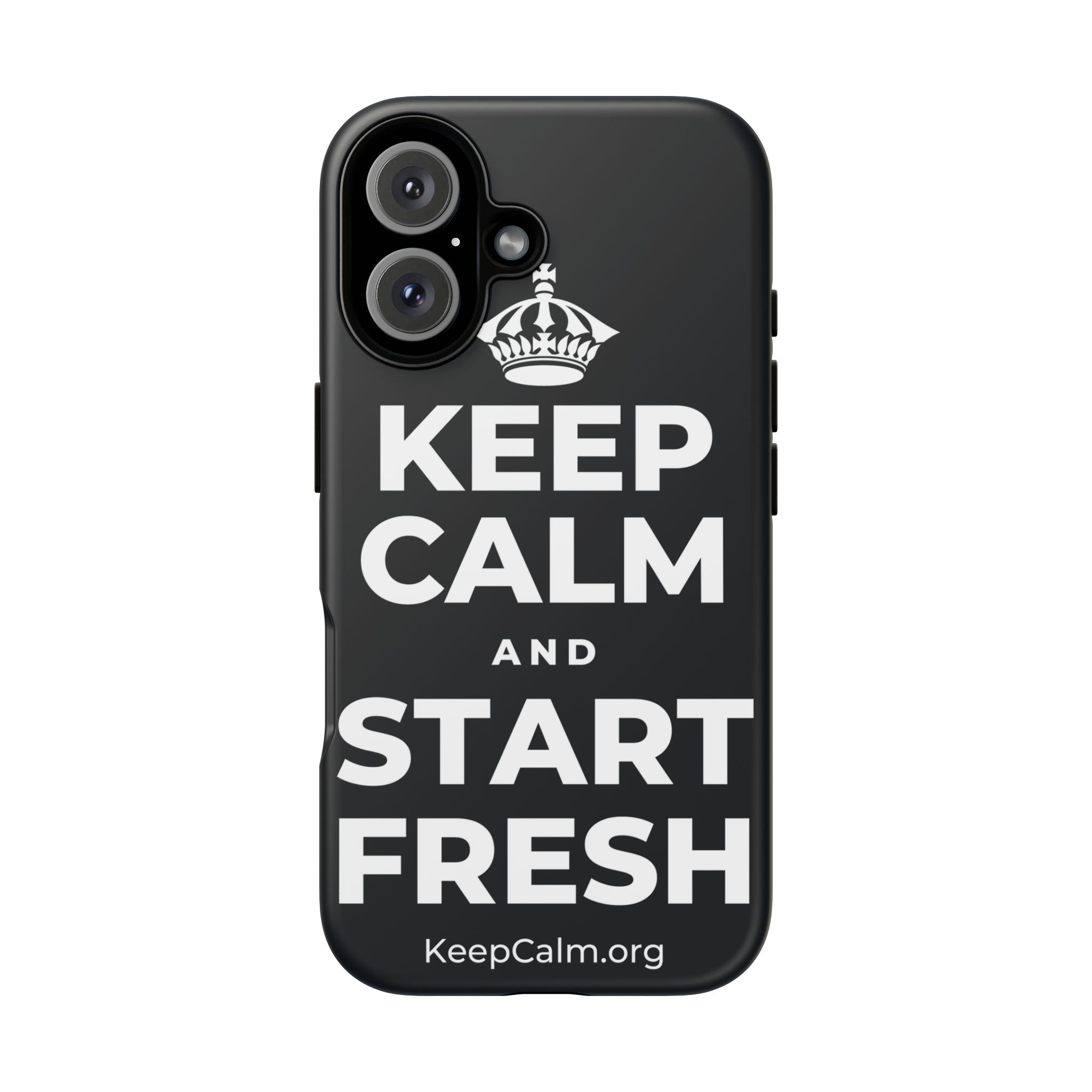 KEEP CALM AND START FRESH Phone Case (Dark)