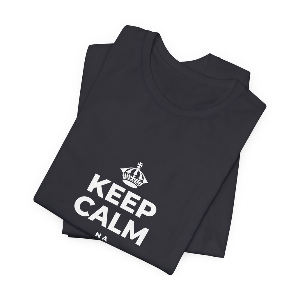 KEEP CALM NA METAMETA KIDOGO T-Shirt (Baby Blue–Silver)