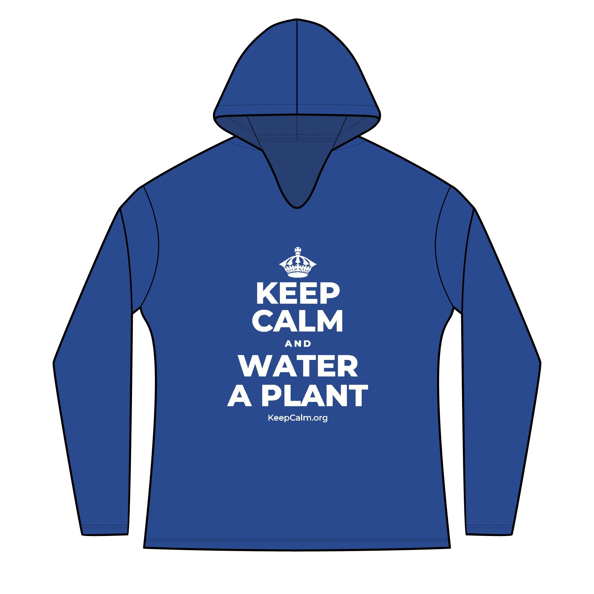 KEEP CALM AND WATER A PLANT Women's Long Sleeve Hoodie