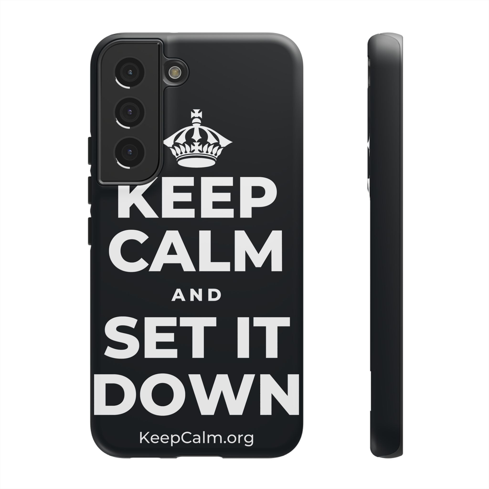KEEP CALM AND SET IT DOWN Phone Case (Dark)