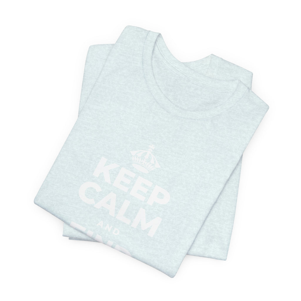 KEEP CALM AND FIND YOUR FIRE T-Shirt (Soft Cream–Heather Mauve)