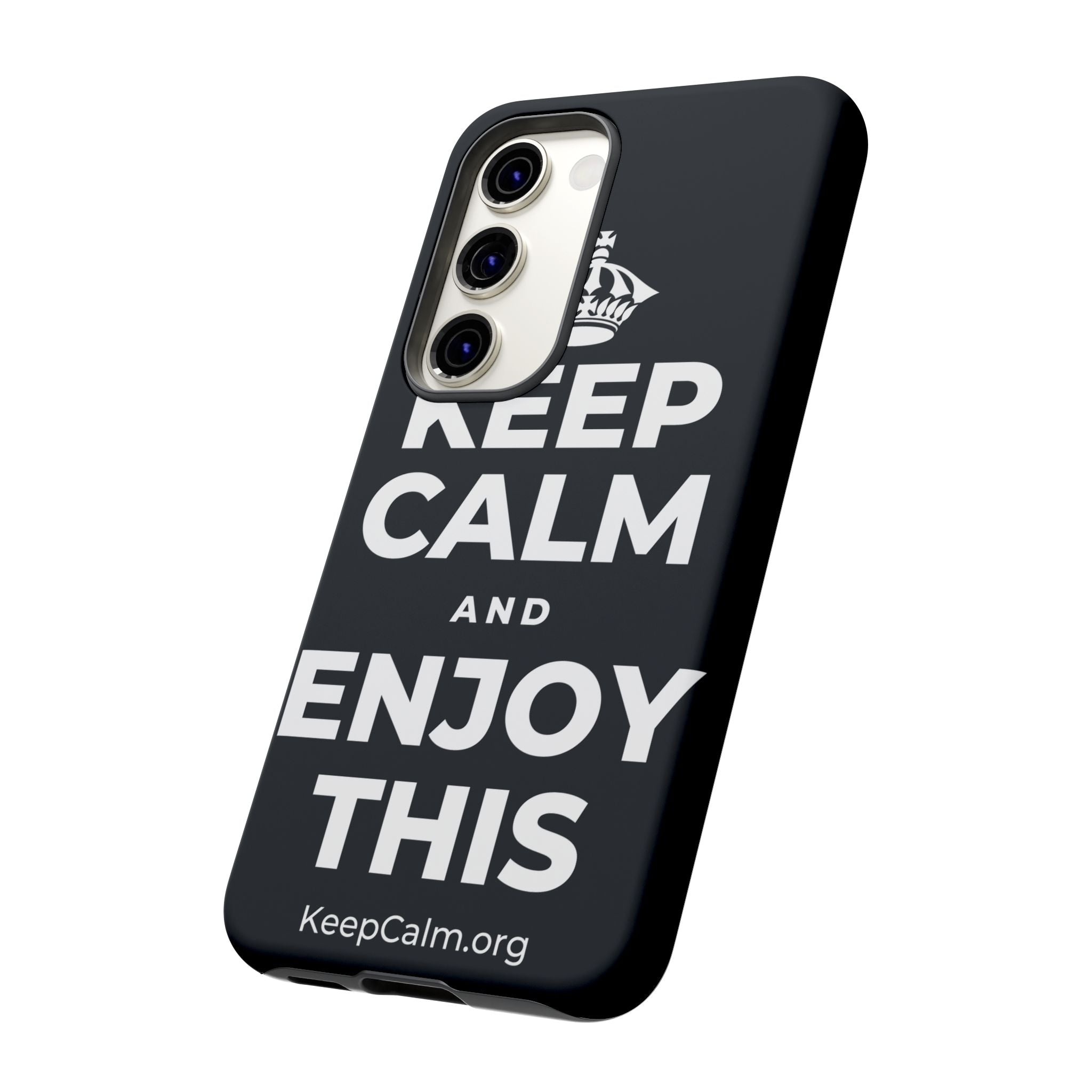 KEEP CALM AND ENJOY THIS Phone Case (Dark)