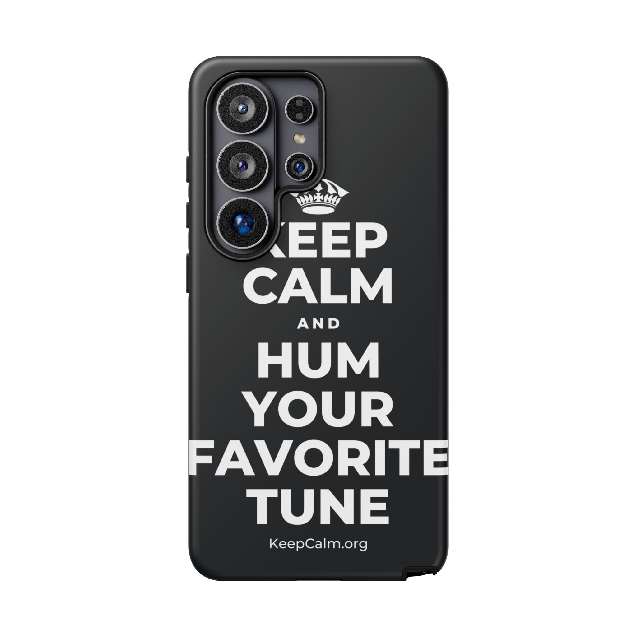 KEEP CALM AND HUM YOUR FAVORITE TUNE Phone Case (Dark)