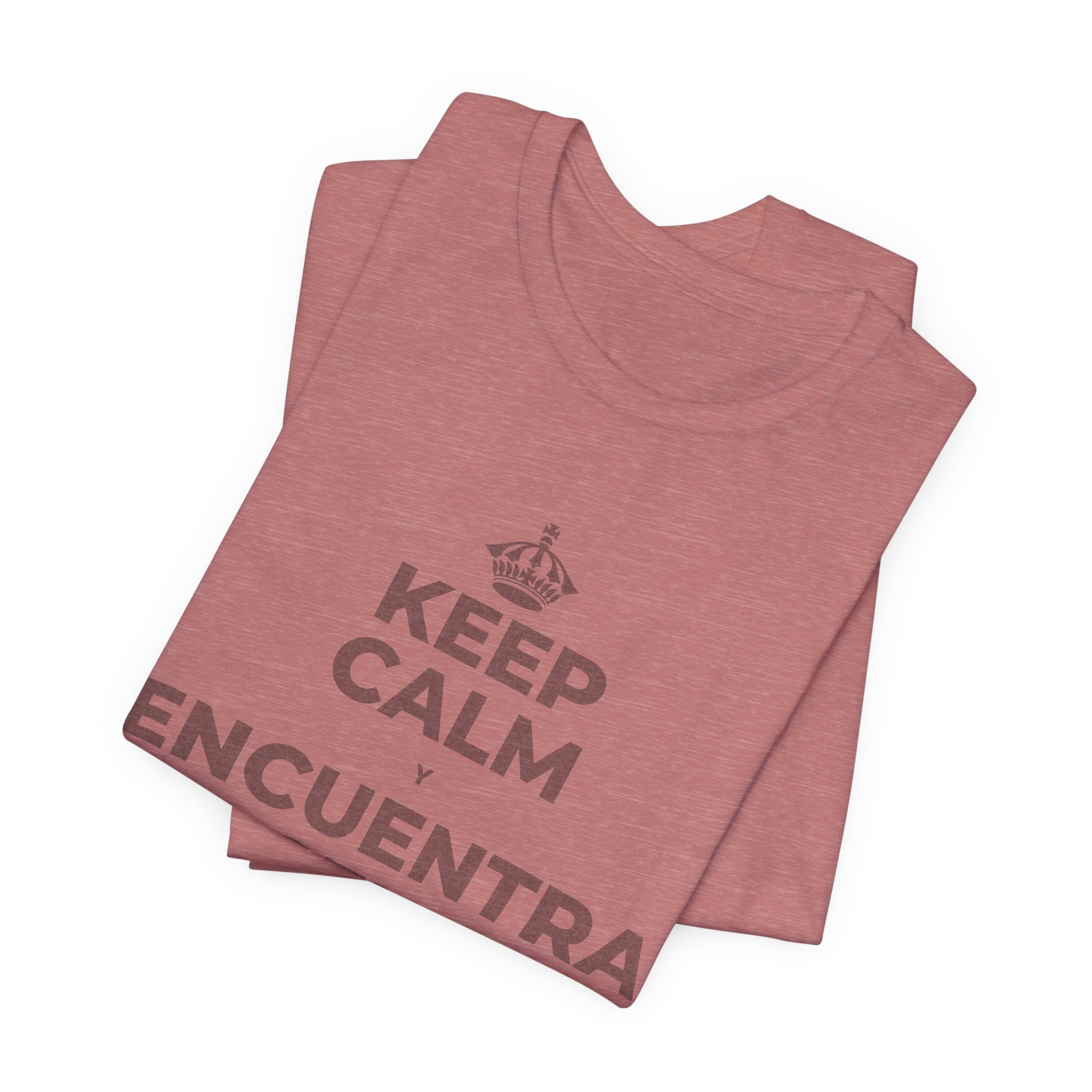 KEEP CALM Y ENCUENTRA TU CENTRO T-Shirt (Soft Cream–Heather Mauve)