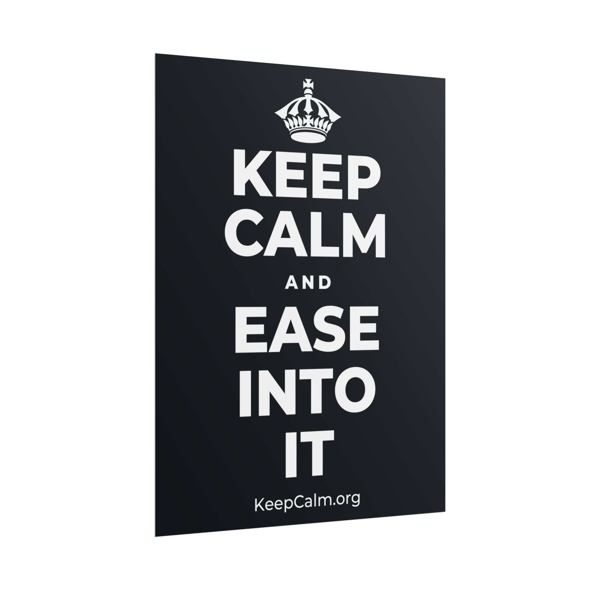 KEEP CALM AND EASE INTO IT Poster (Dark)