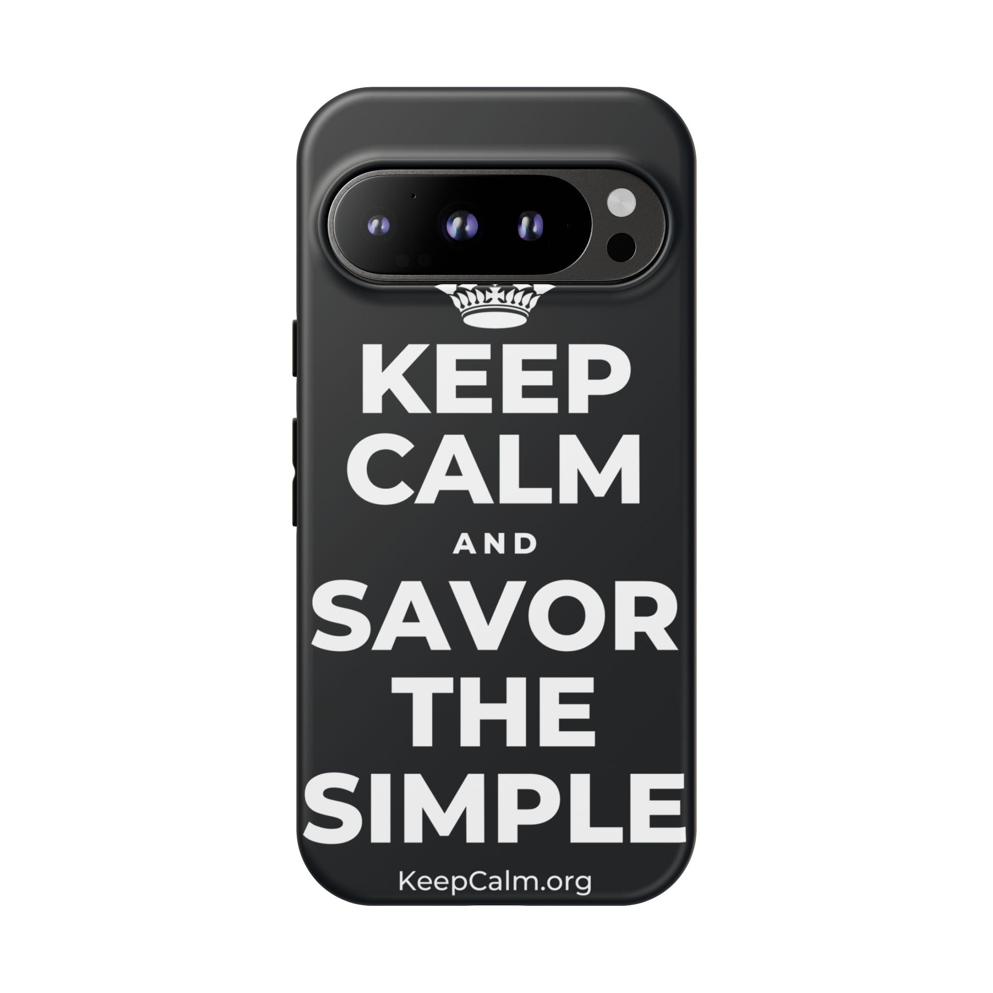 KEEP CALM AND SAVOR THE SIMPLE Phone Case (Dark)