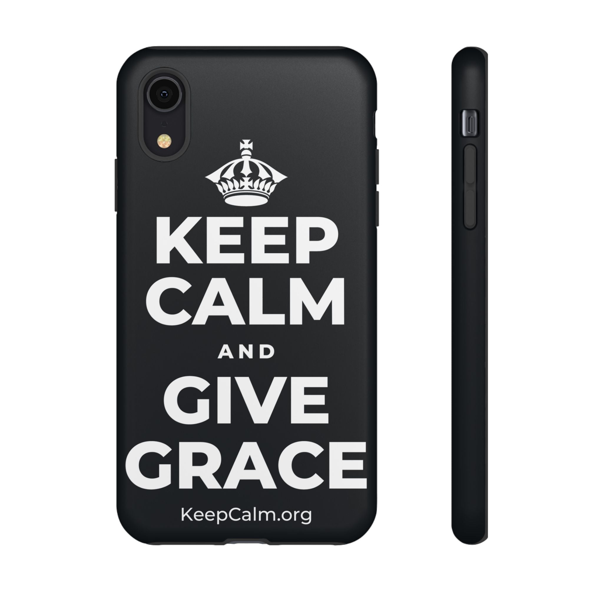 KEEP CALM AND GIVE GRACE Phone Case (Dark)