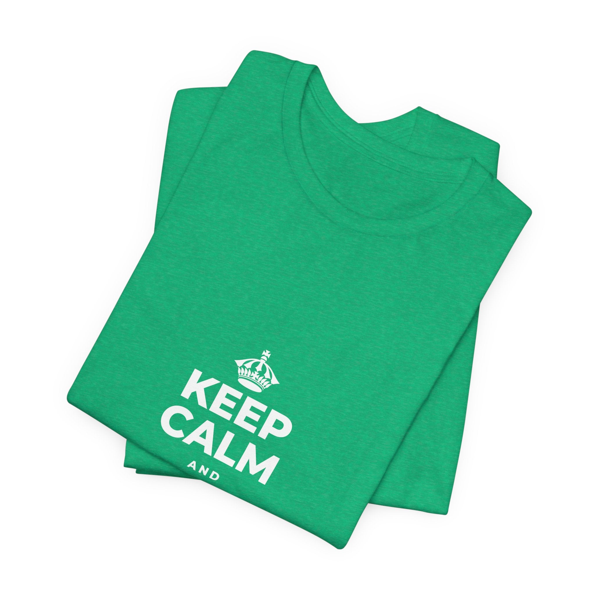KEEP CALM AND STAY UNBOTHERED T-Shirt (Baby Blue–Silver)