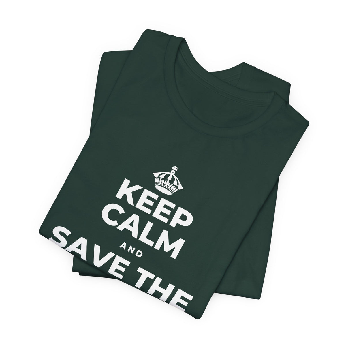 KEEP CALM AND SAVE THE DRAMA FOR YOUR 🦙 T-Shirt (White–Asphalt)