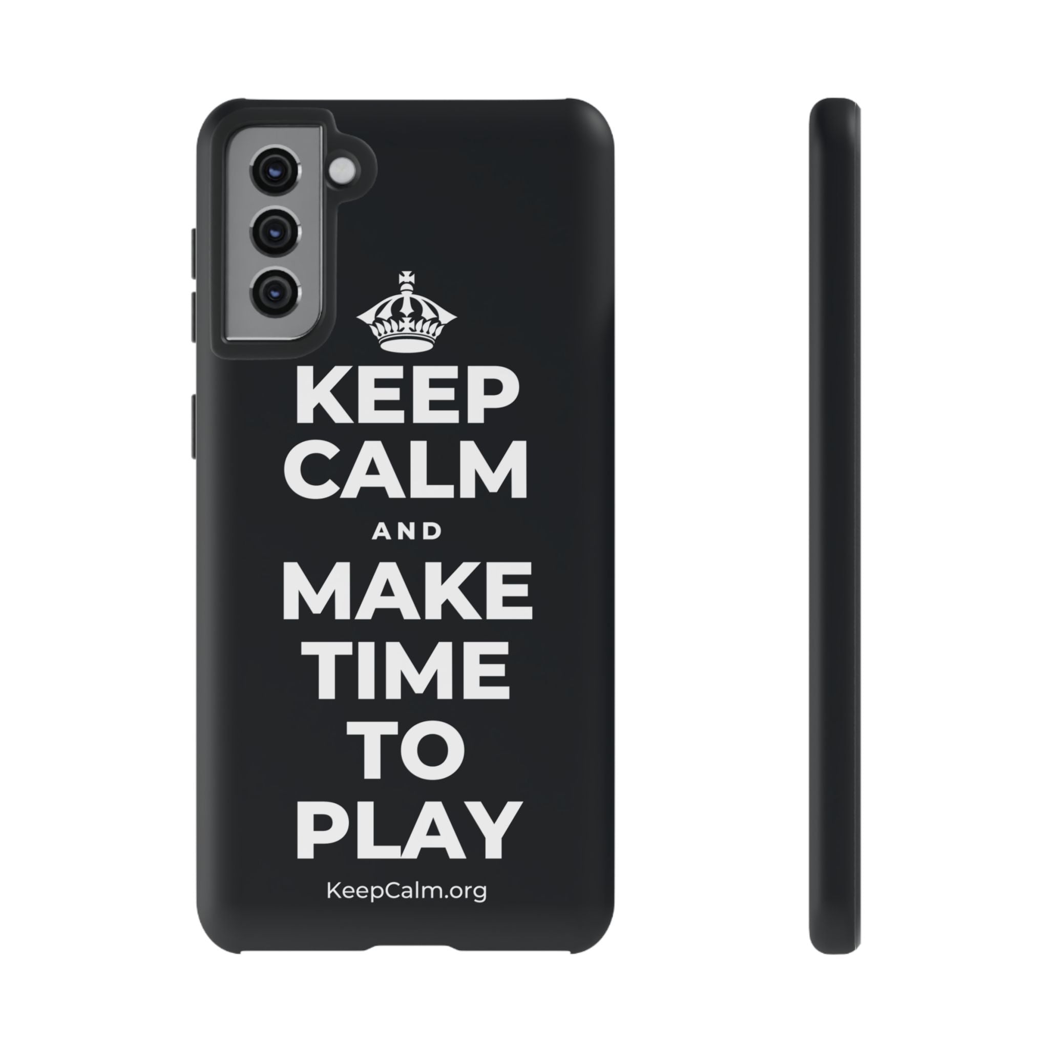 KEEP CALM AND MAKE TIME TO PLAY Phone Case (Dark)