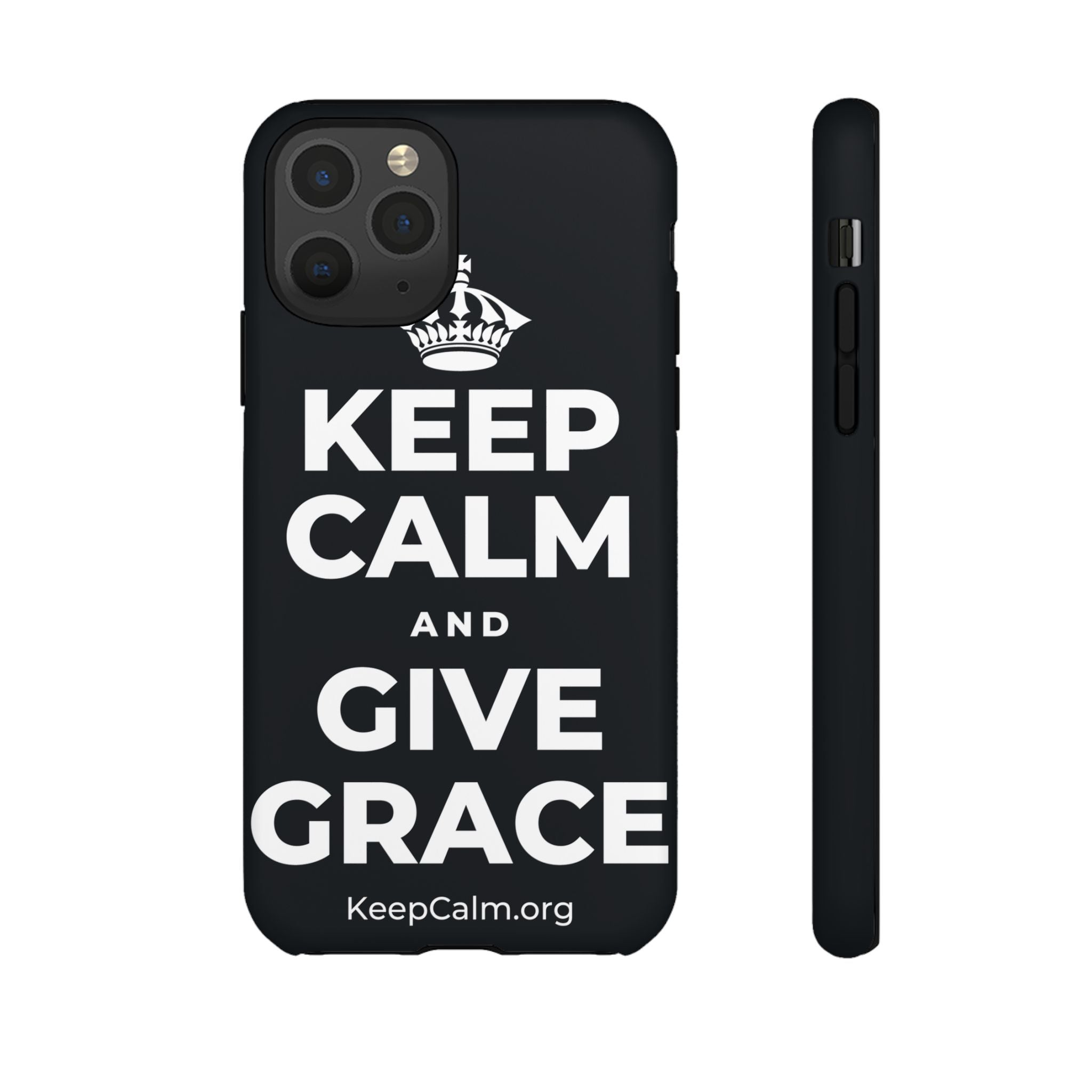 KEEP CALM AND GIVE GRACE Phone Case (Dark)