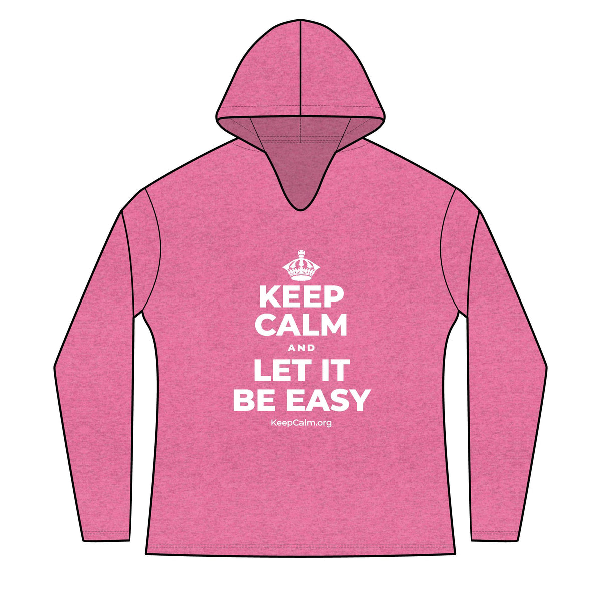 KEEP CALM AND LET IT BE EASY Women's Long Sleeve Hoodie