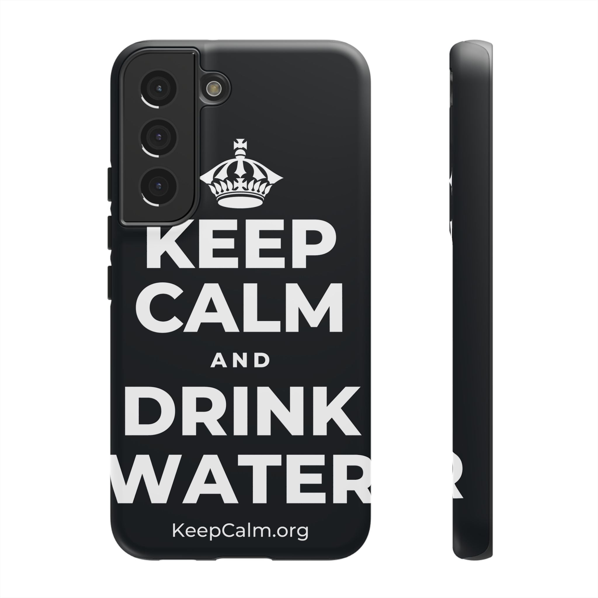 KEEP CALM AND DRINK WATER Phone Case (Dark)