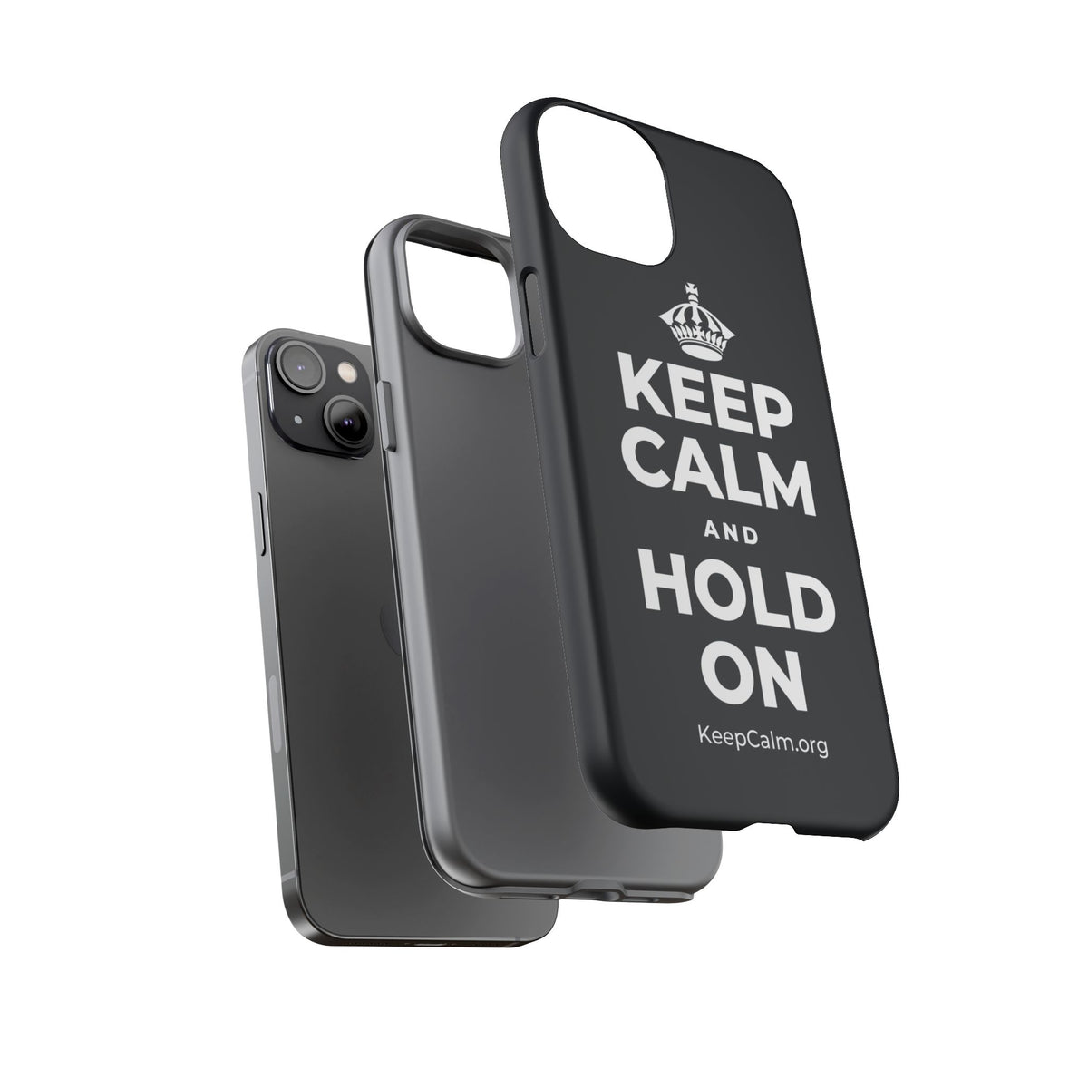 KEEP CALM AND HOLD ON Phone Case (Dark)