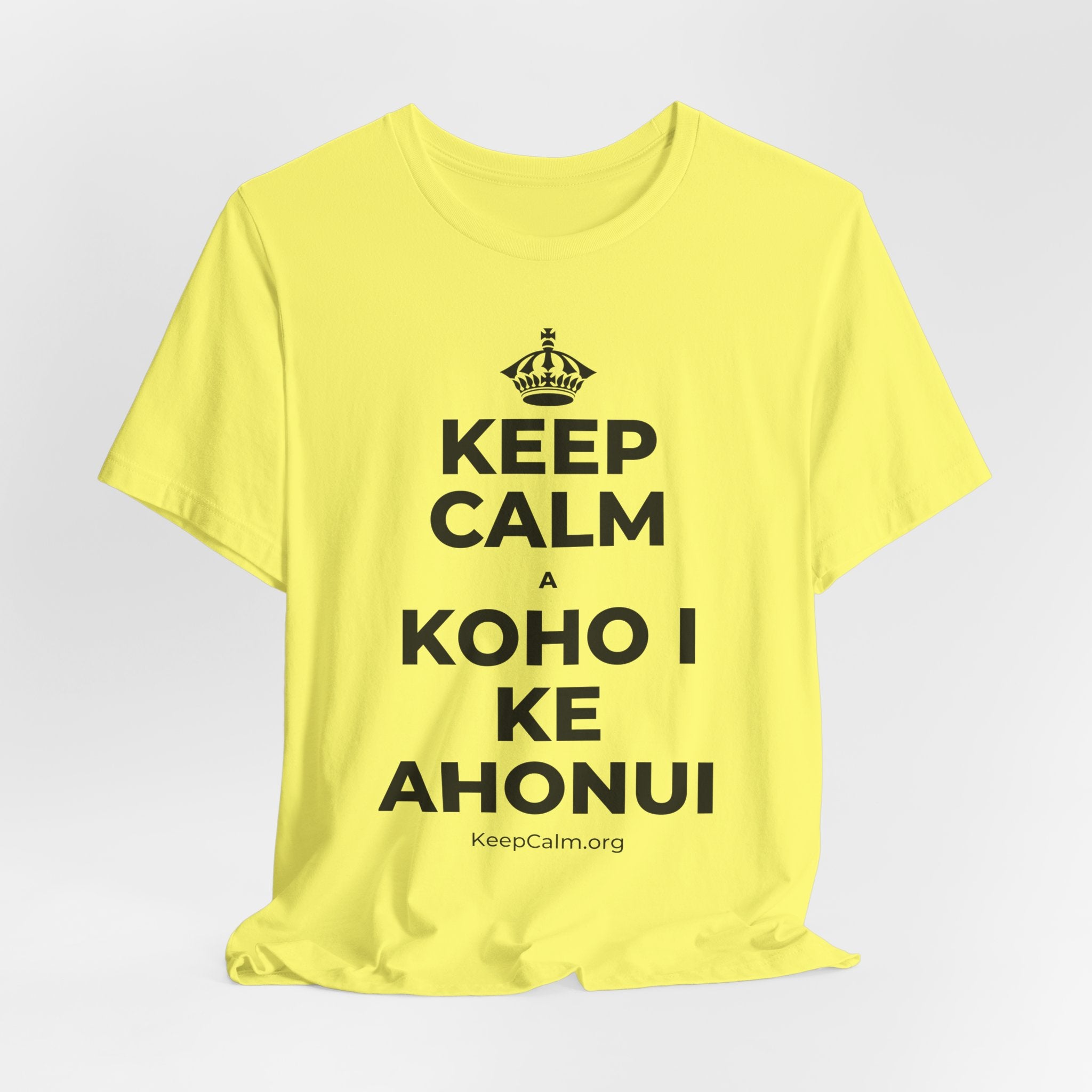 KEEP CALM A KOHO I KE AHONUI T-Shirt (Soft Cream–Heather Mauve)