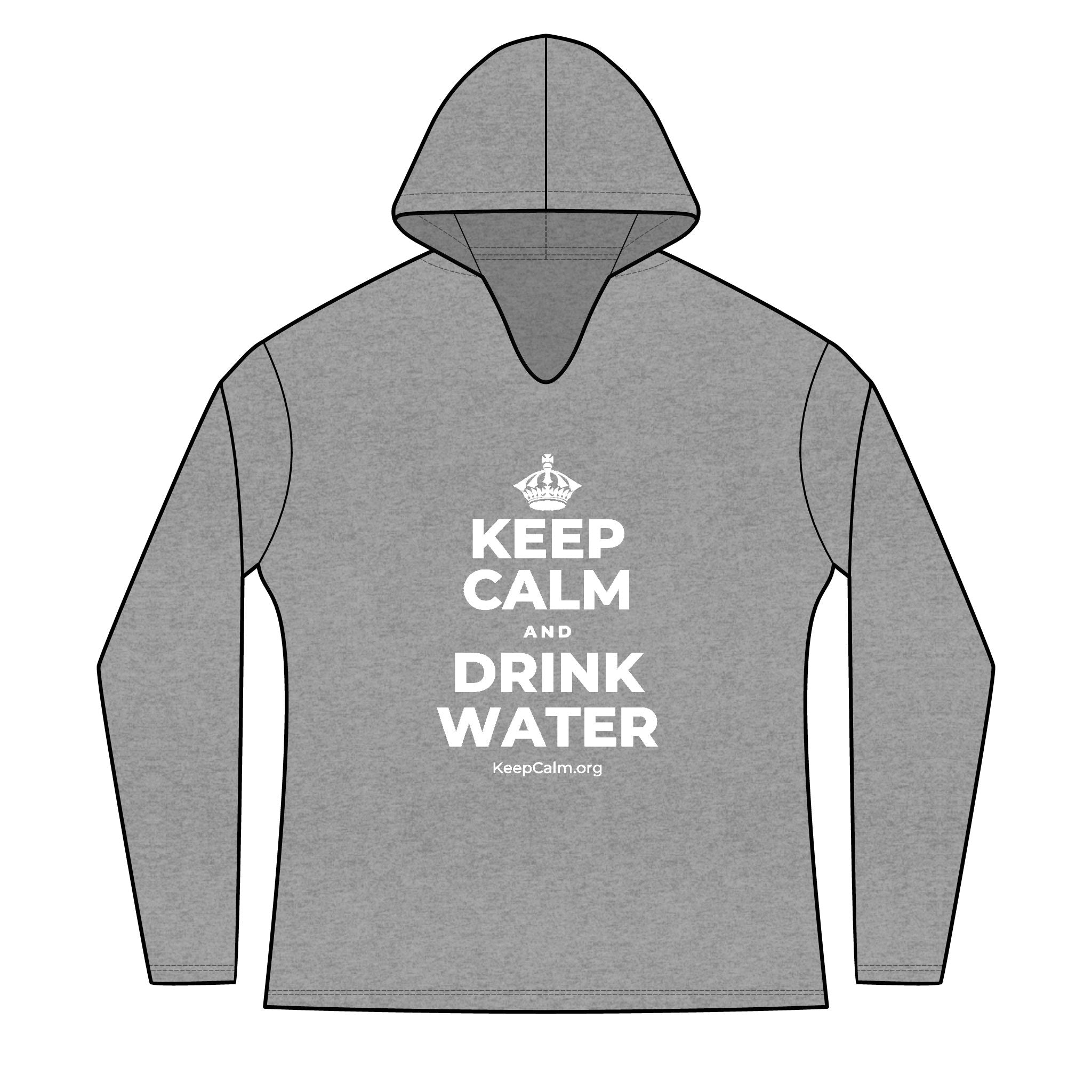 KEEP CALM AND DRINK WATER Women's Long Sleeve Hoodie
