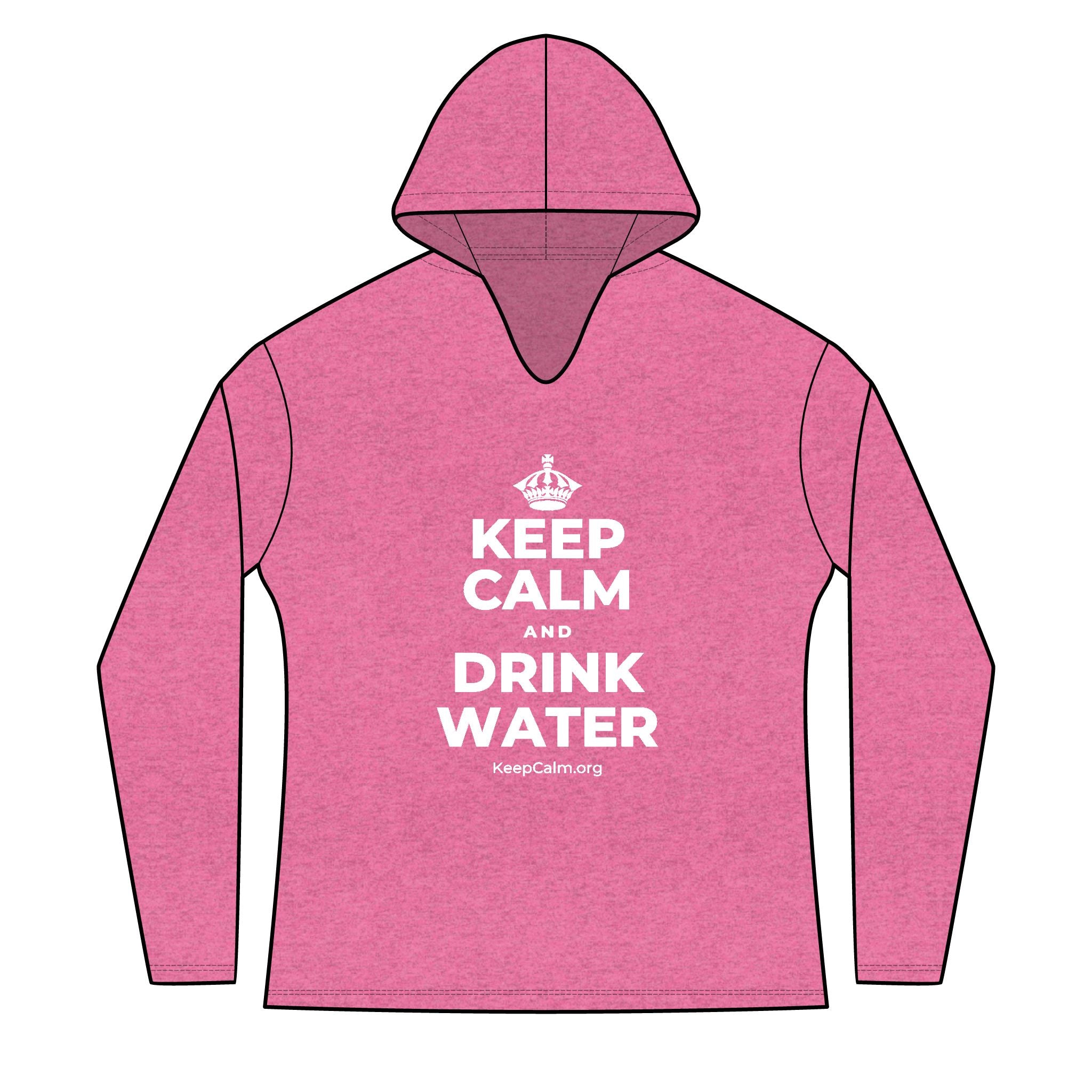 KEEP CALM AND DRINK WATER Women's Long Sleeve Hoodie
